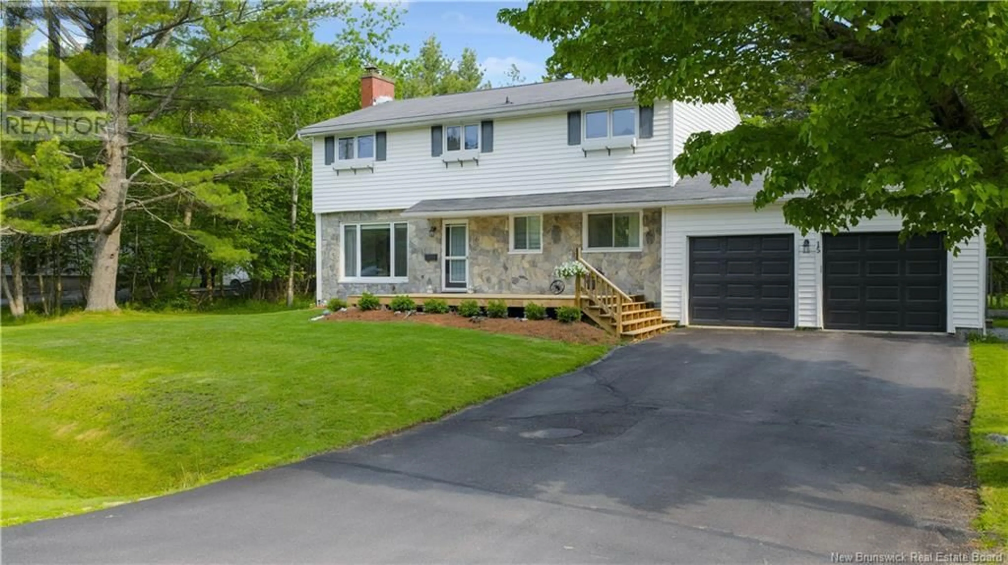 Home with vinyl exterior material, street for 15 CALISTOGA ROAD, Rothesay New Brunswick E2H1C1
