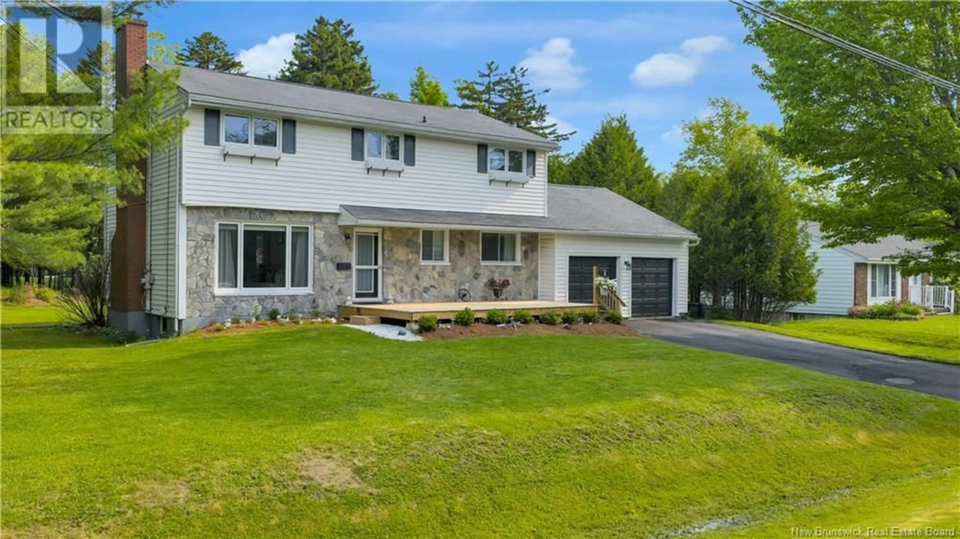 Home with vinyl exterior material, street for 15 CALISTOGA ROAD, Rothesay New Brunswick E2H1C1