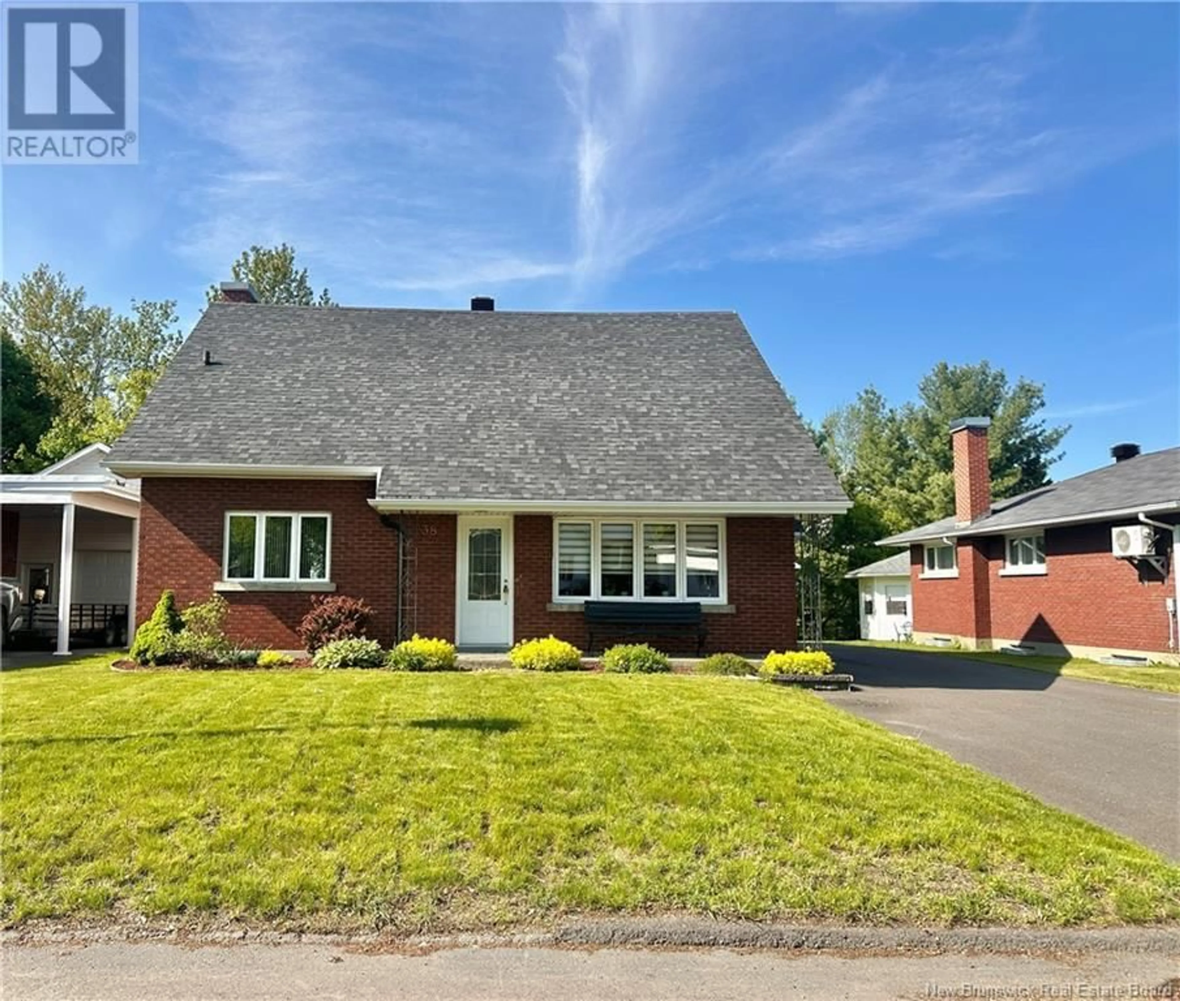 Home with brick exterior material, street for 38 VIMY, Edmundston New Brunswick E3V1B3