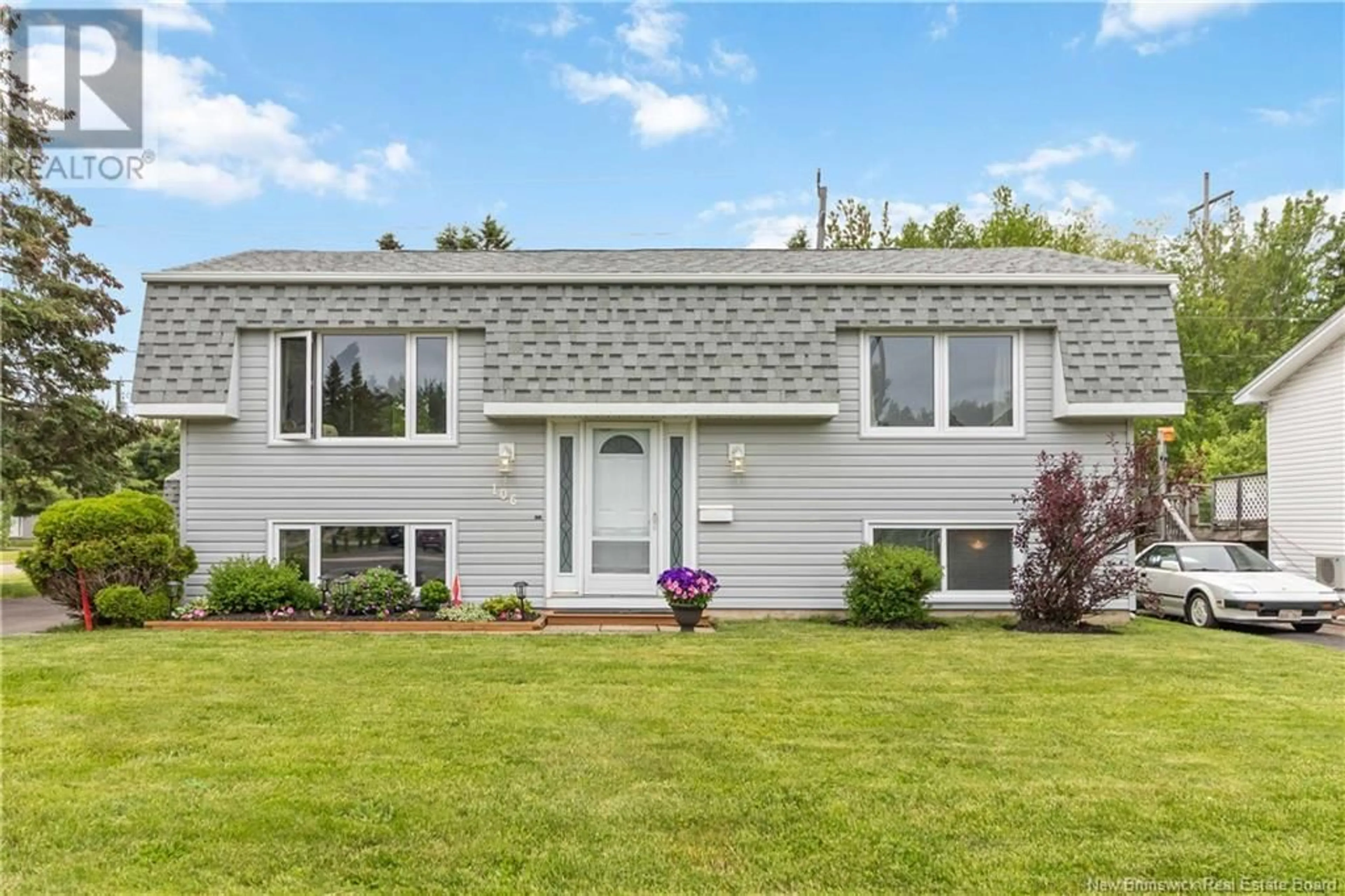 Home with vinyl exterior material, street for 106 KNOX DRIVE, Moncton New Brunswick E1G1L8