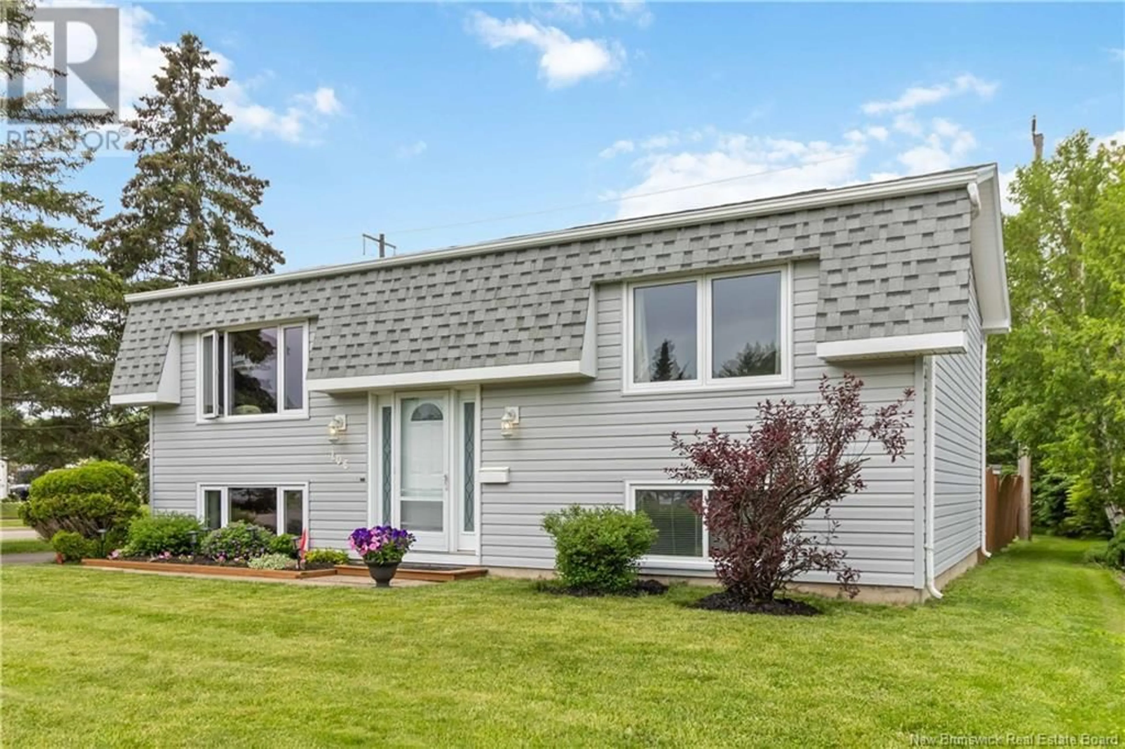 Home with vinyl exterior material, street for 106 KNOX DRIVE, Moncton New Brunswick E1G1L8