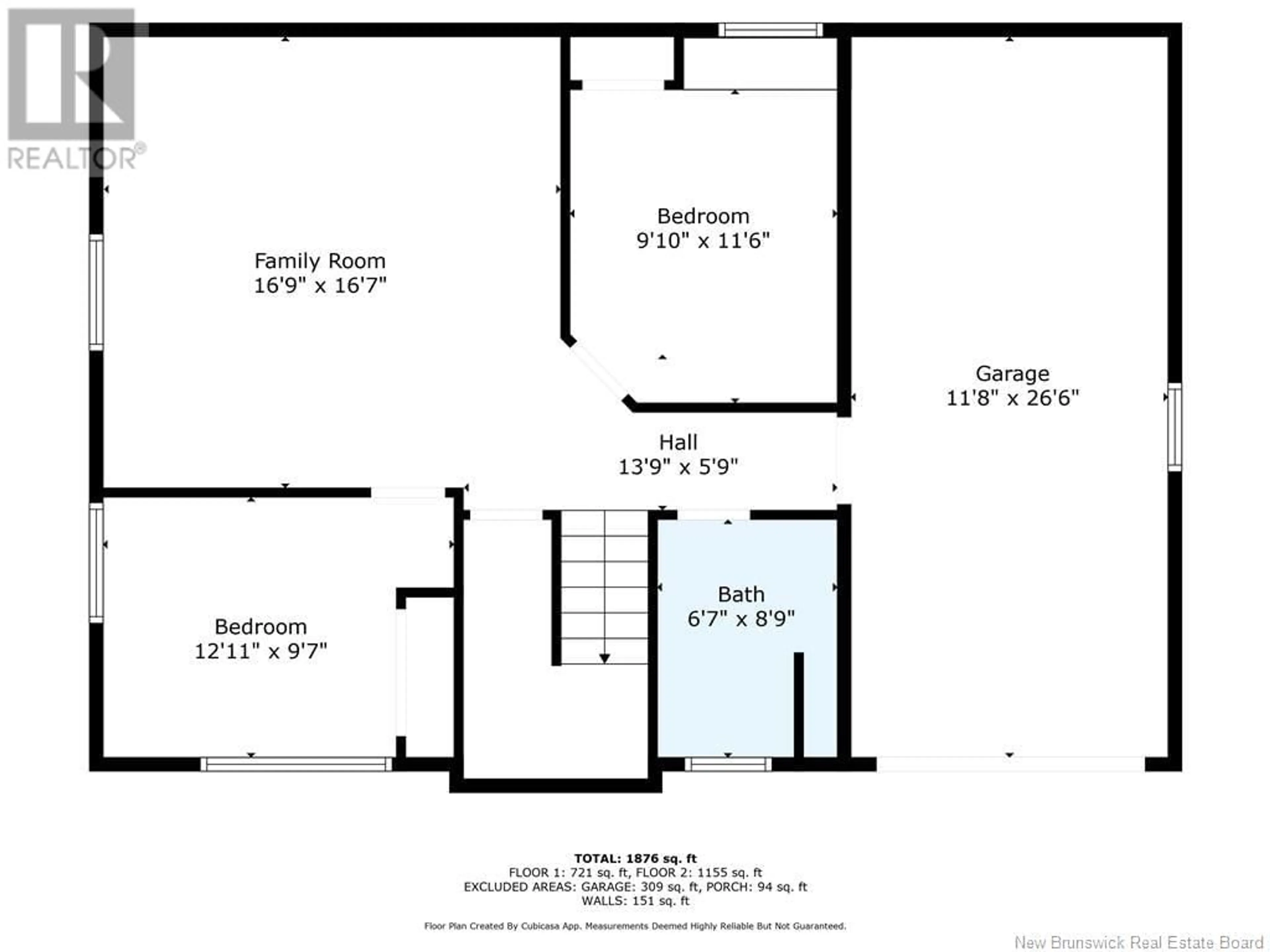 Floor plan for 1223 ULRIC, Bathurst New Brunswick E2A3X9