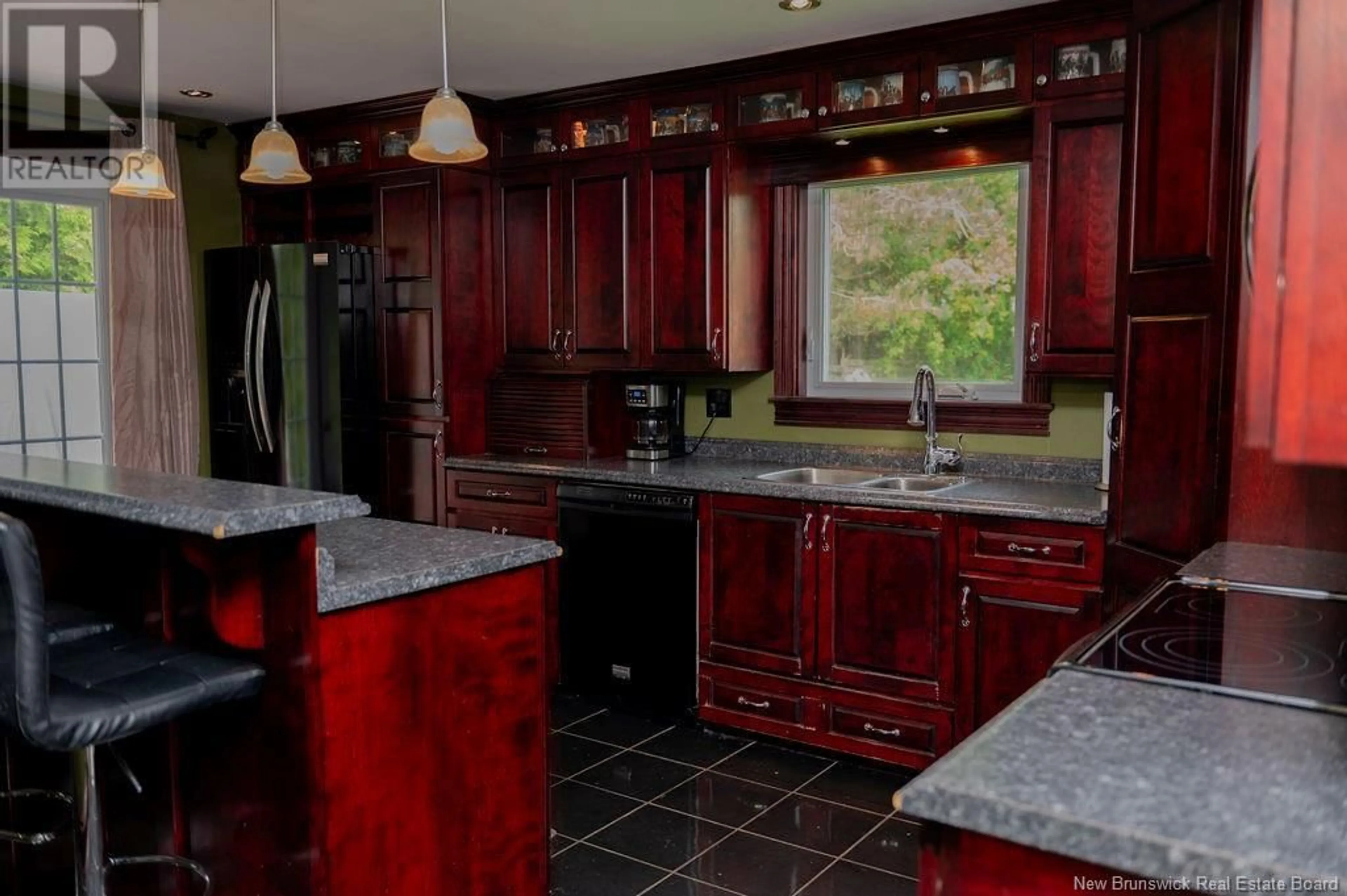 Open concept kitchen, ceramic/tile floor for 31 CROCKETT STREET, Florenceville-Bristol New Brunswick E7L1Z8