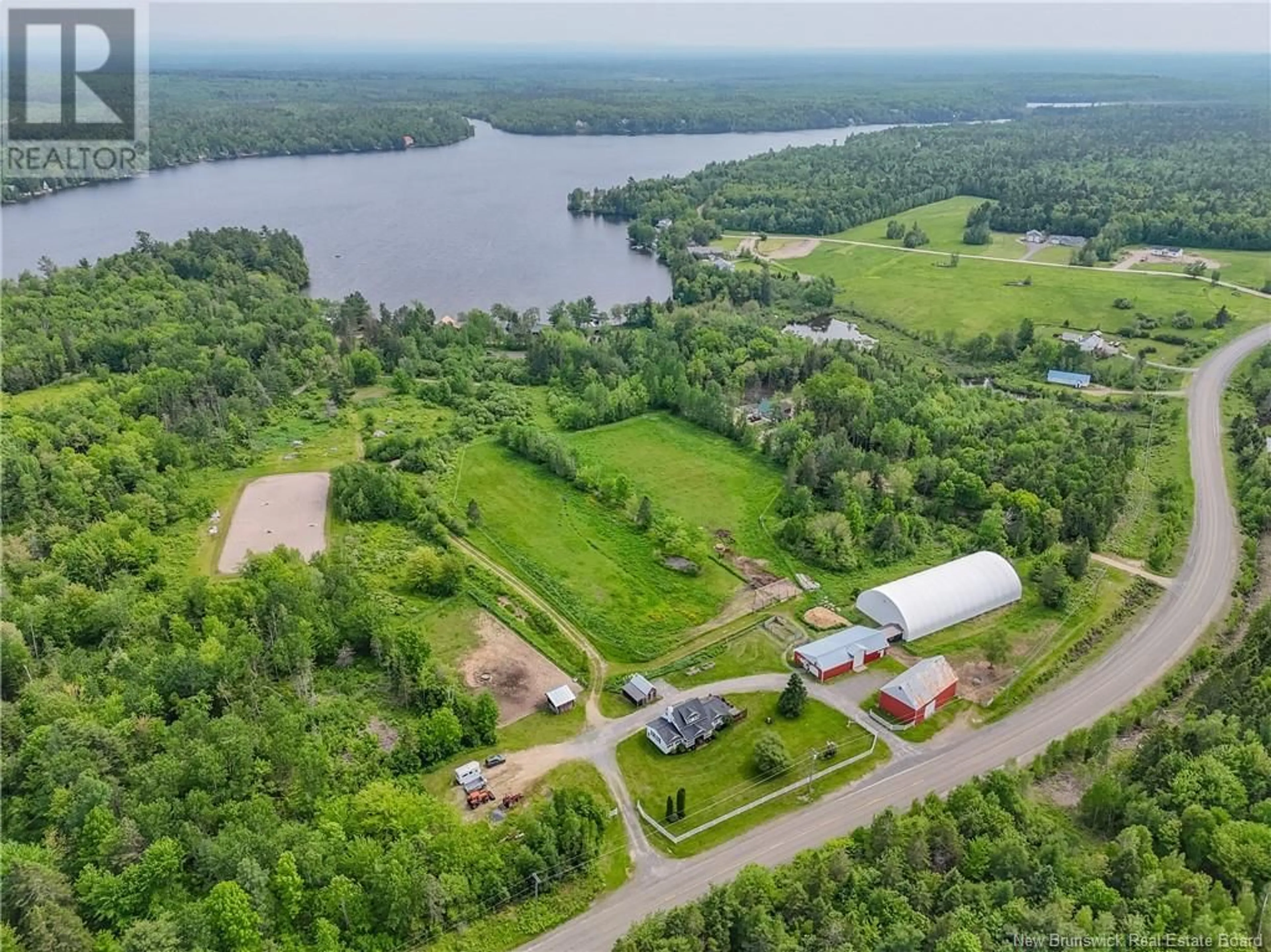 A pic from outside/outdoor area/front of a property/back of a property/a pic from drone, water/lake/river/ocean view for 3676 640 ROUTE, Yoho New Brunswick E6K2Z8