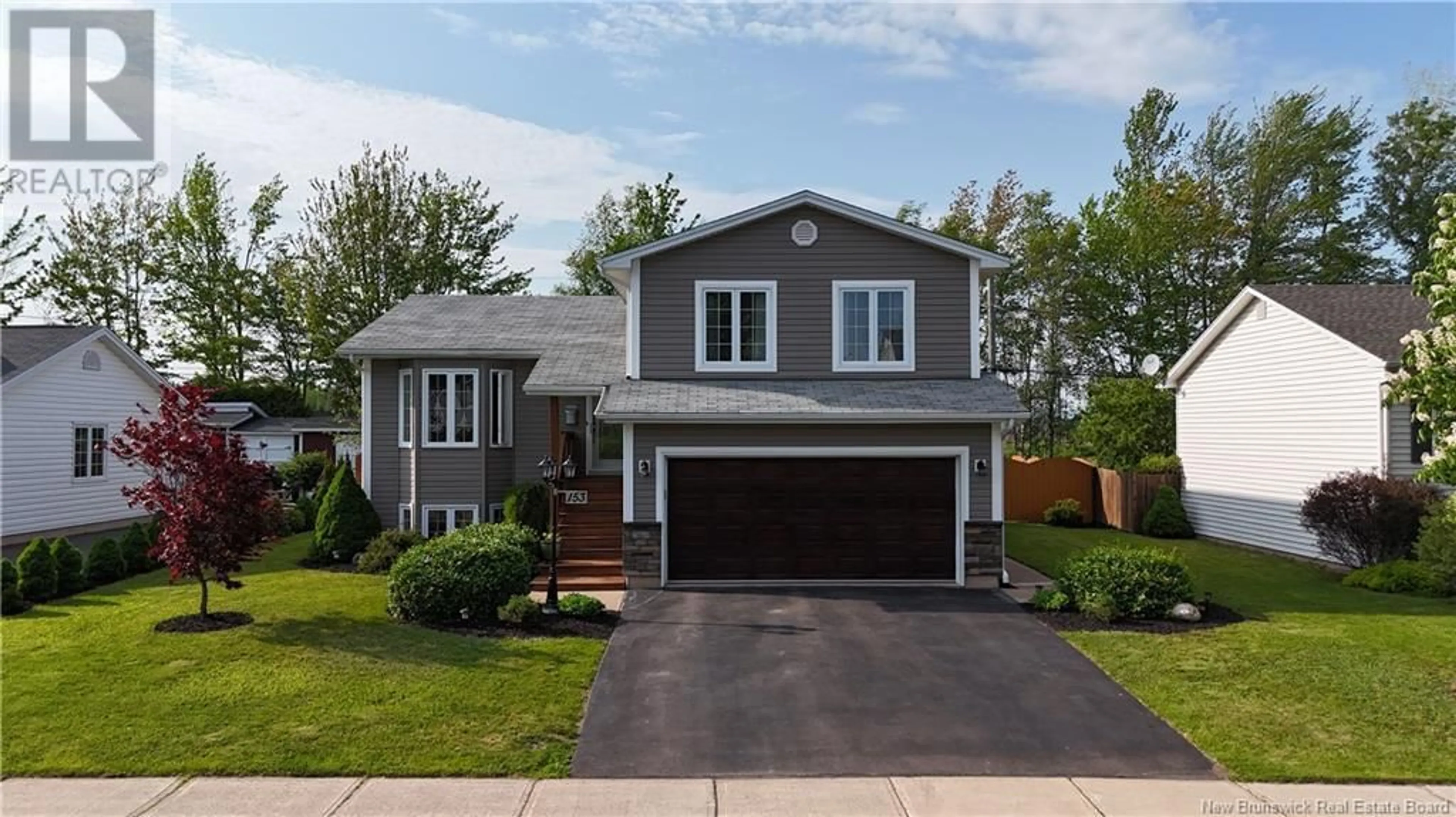 Home with vinyl exterior material, street for 153 ELMHURST ROAD, Moncton New Brunswick E1C9V4