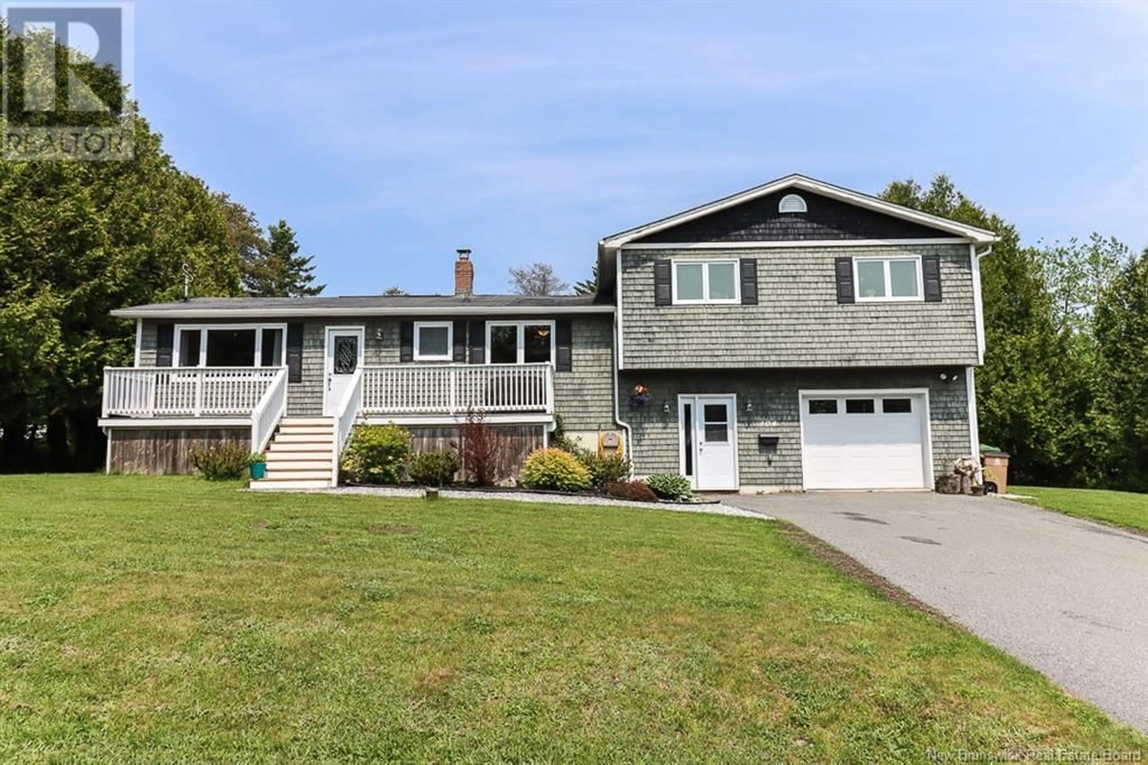 Home with vinyl exterior material, street for 104 ASIED ROAD, Saint John New Brunswick E2N1G2