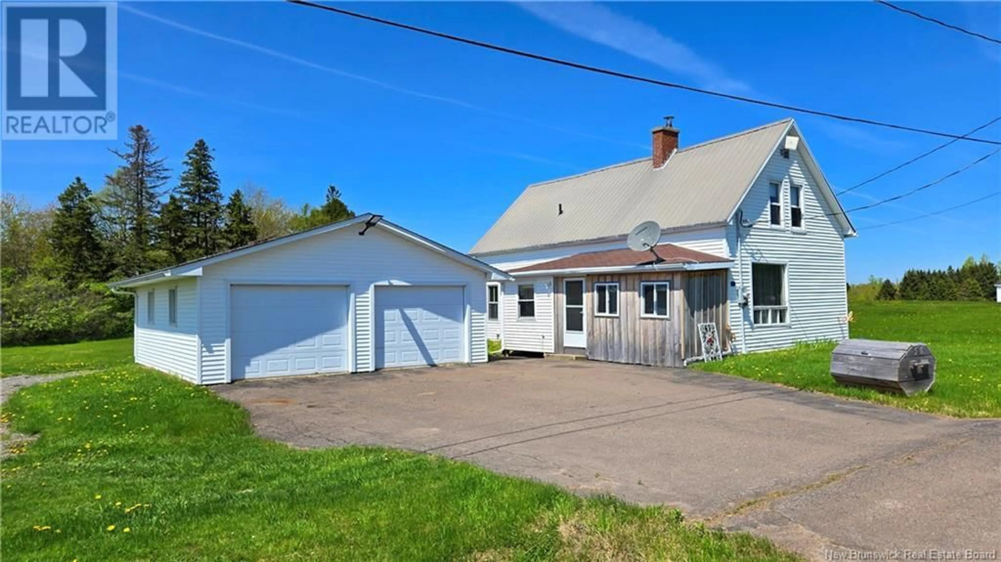 A pic from outside/outdoor area/front of a property/back of a property/a pic from drone, street for 50 CHEMIN GRANDE SOURCE, Saint-Grégoire New Brunswick E4V2M8