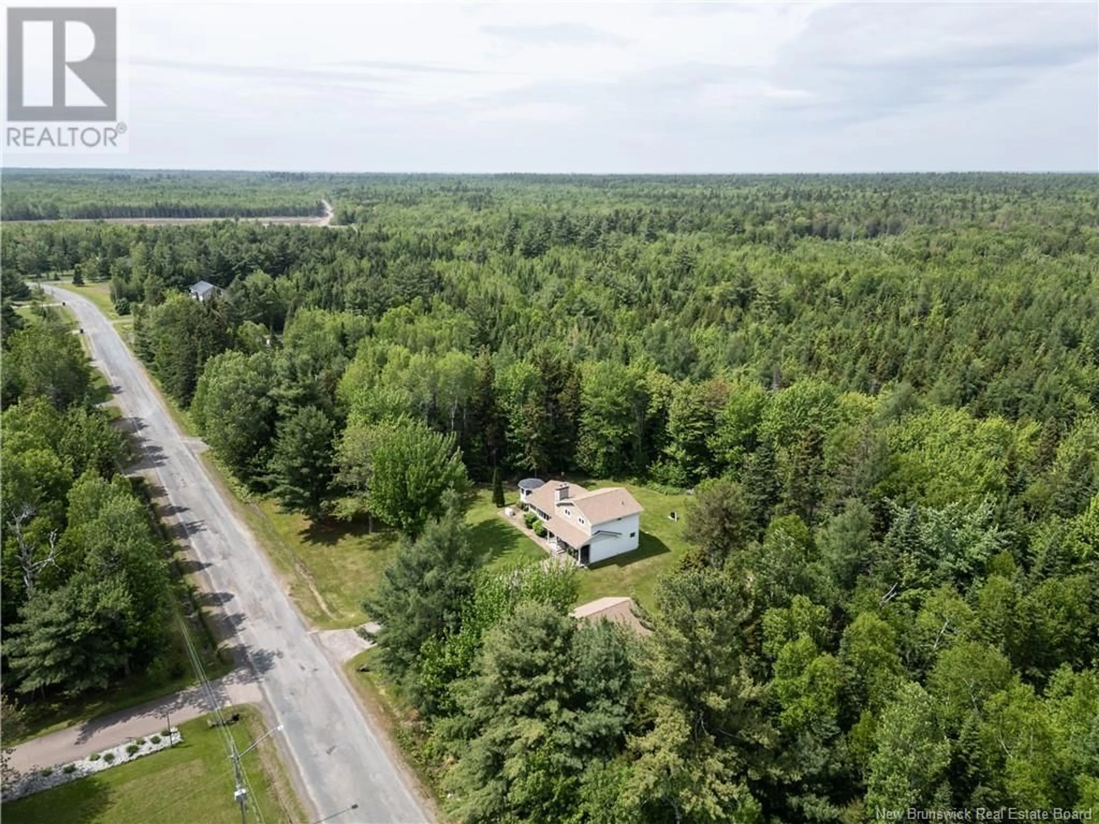 A pic from outside/outdoor area/front of a property/back of a property/a pic from drone, forest/trees view for 419 SAINT-OLIVIER, Saint-Louis New Brunswick E4X1Z5