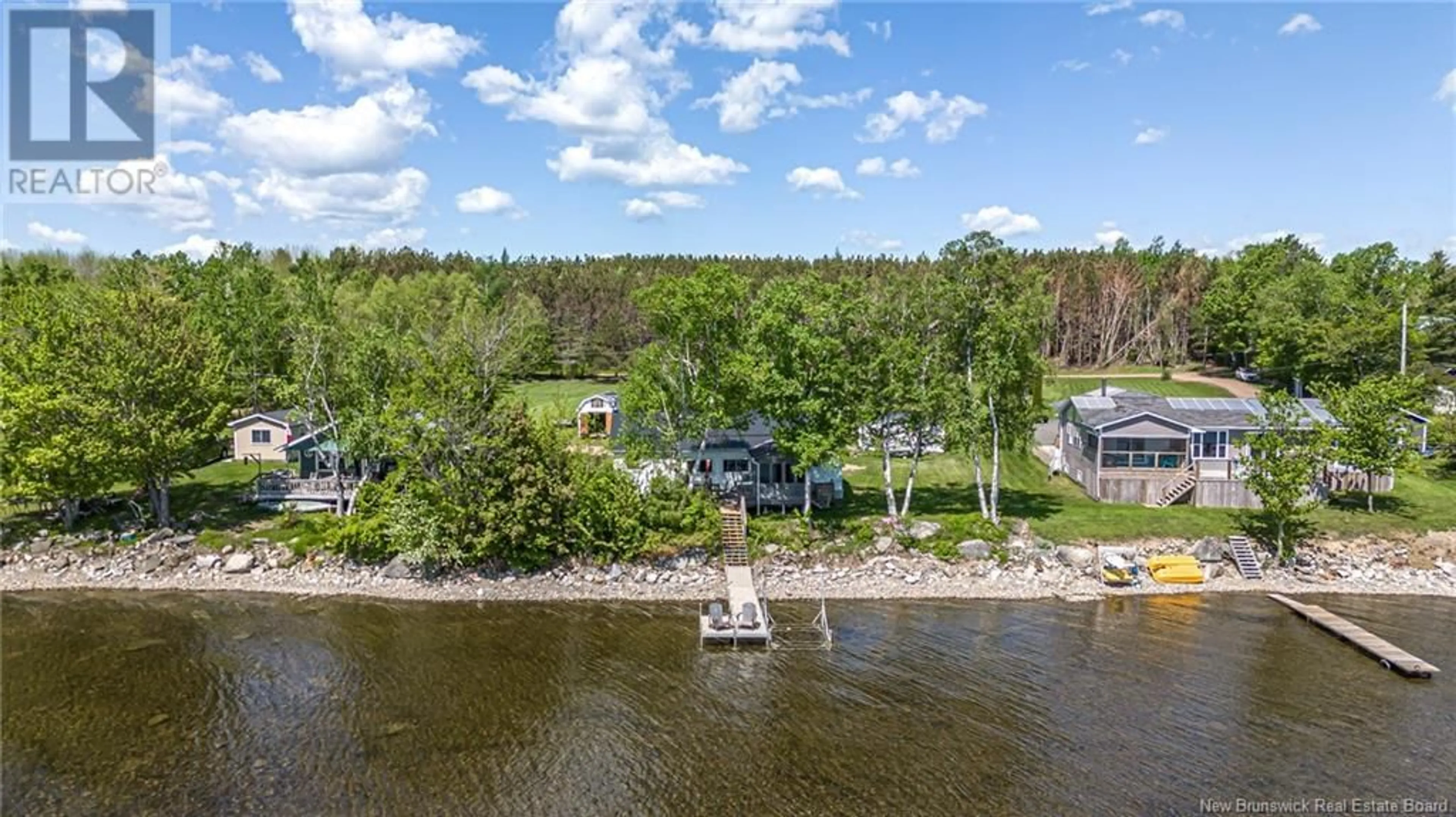 A pic from outside/outdoor area/front of a property/back of a property/a pic from drone, water/lake/river/ocean view for 40 WARRENS LANE, Harvey New Brunswick E6K2L5