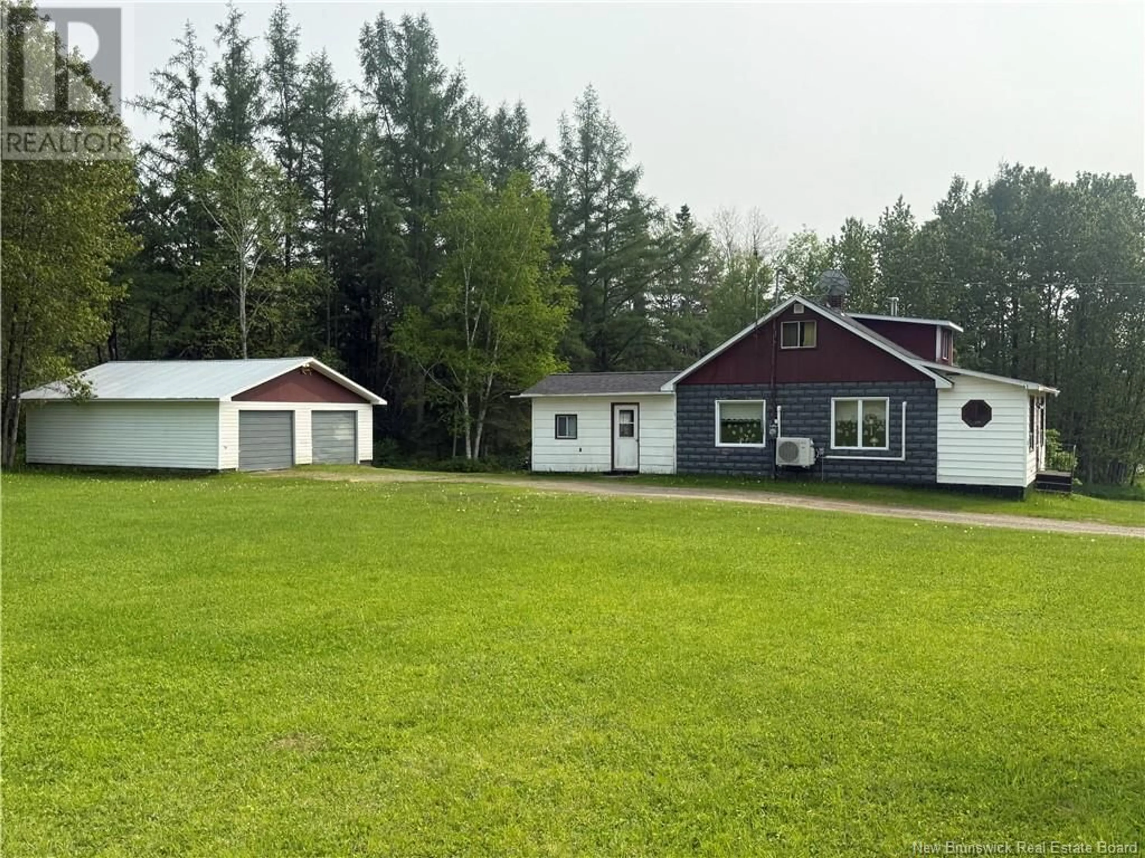 A pic from outside/outdoor area/front of a property/back of a property/a pic from drone, unknown for 1344 BACK LAKE ROAD, New Denmark New Brunswick E7G4C8