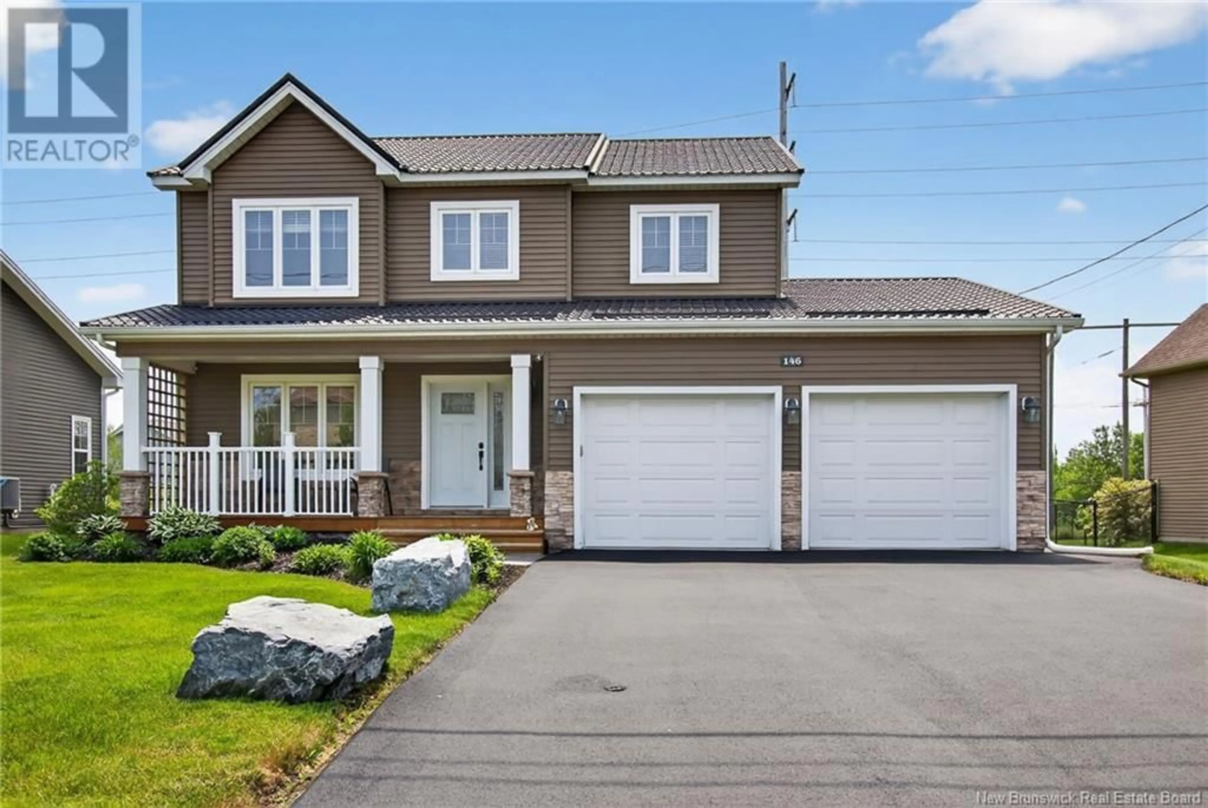 Home with vinyl exterior material, street for 146 HOLLAND DRIVE, Moncton New Brunswick E1G0W1