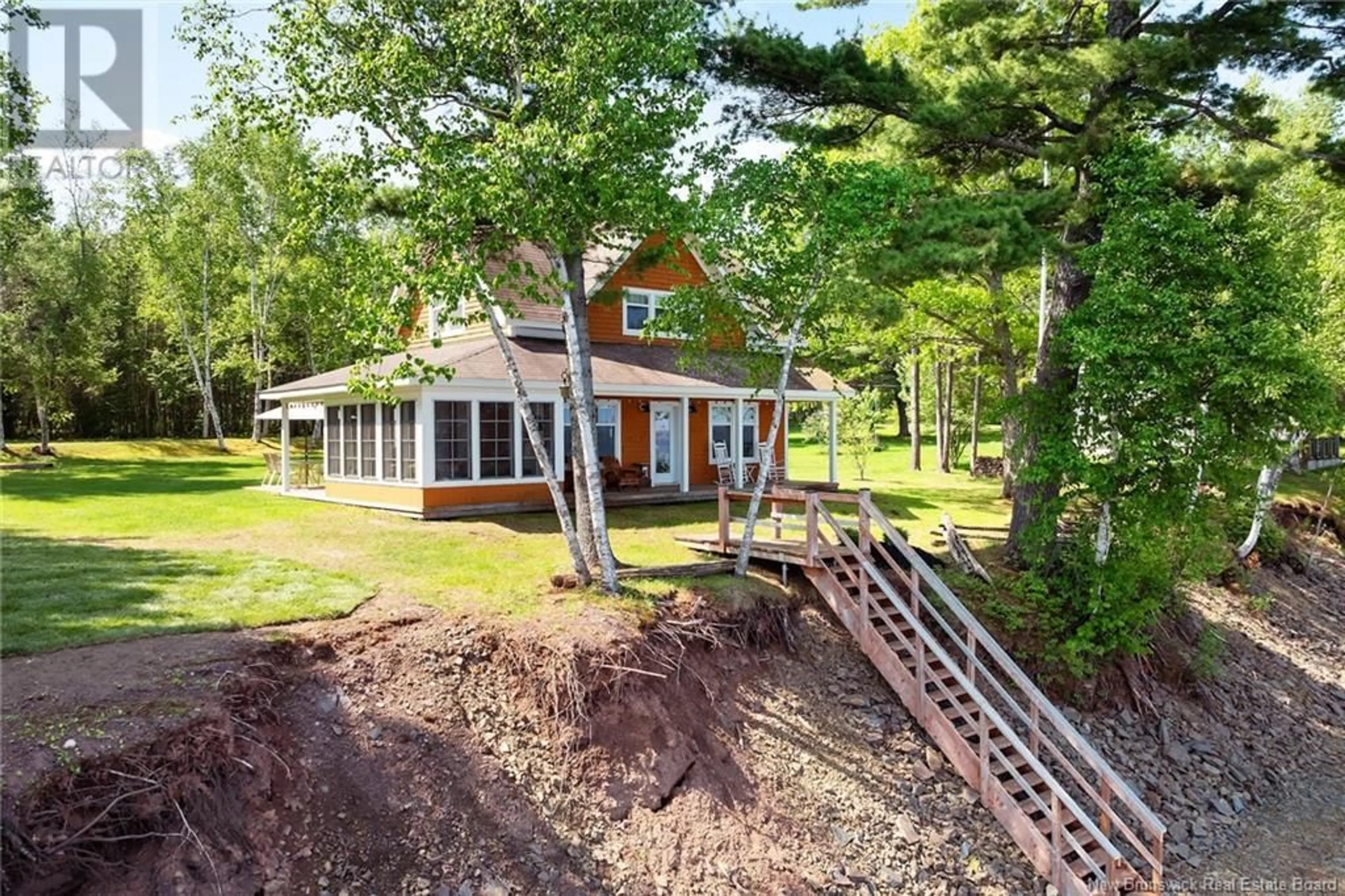 A pic from outside/outdoor area/front of a property/back of a property/a pic from drone, water/lake/river/ocean view for 99 SPRINGER SHORE ROAD, Whites Cove New Brunswick E4C3V6