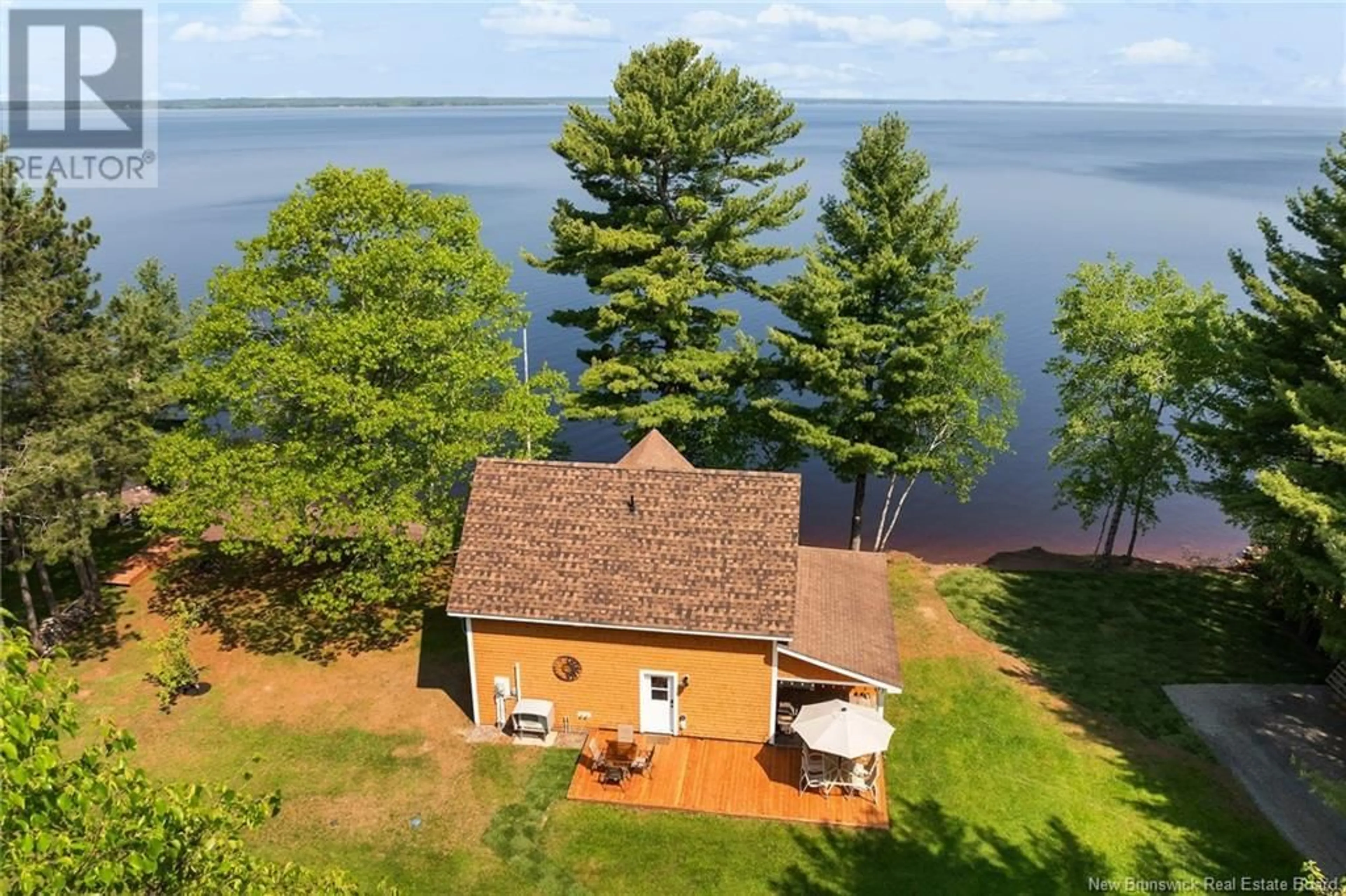 A pic from outside/outdoor area/front of a property/back of a property/a pic from drone, water/lake/river/ocean view for 99 SPRINGER SHORE ROAD, Whites Cove New Brunswick E4C3V6