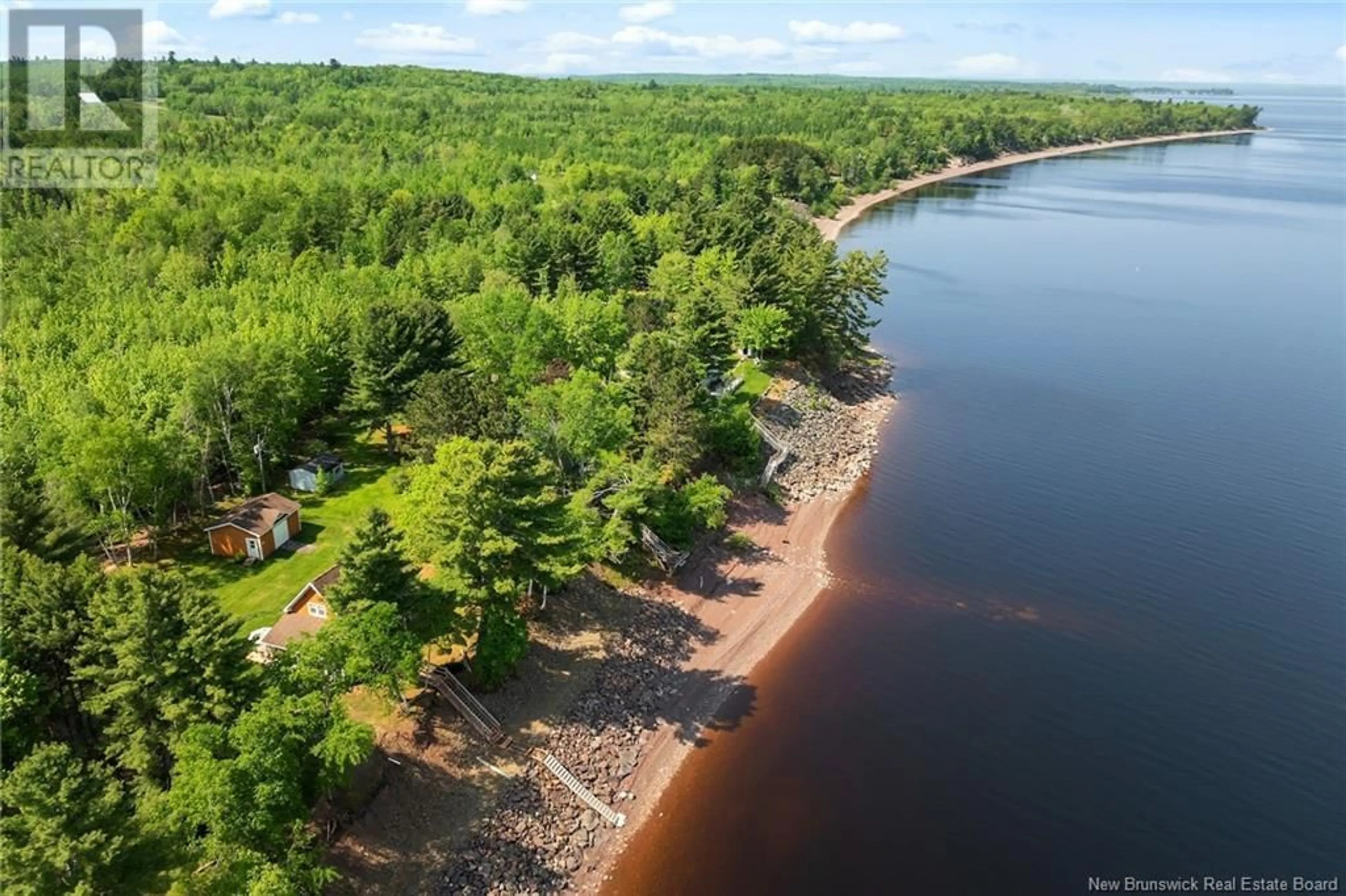 A pic from outside/outdoor area/front of a property/back of a property/a pic from drone, water/lake/river/ocean view for 99 SPRINGER SHORE ROAD, Whites Cove New Brunswick E4C3V6