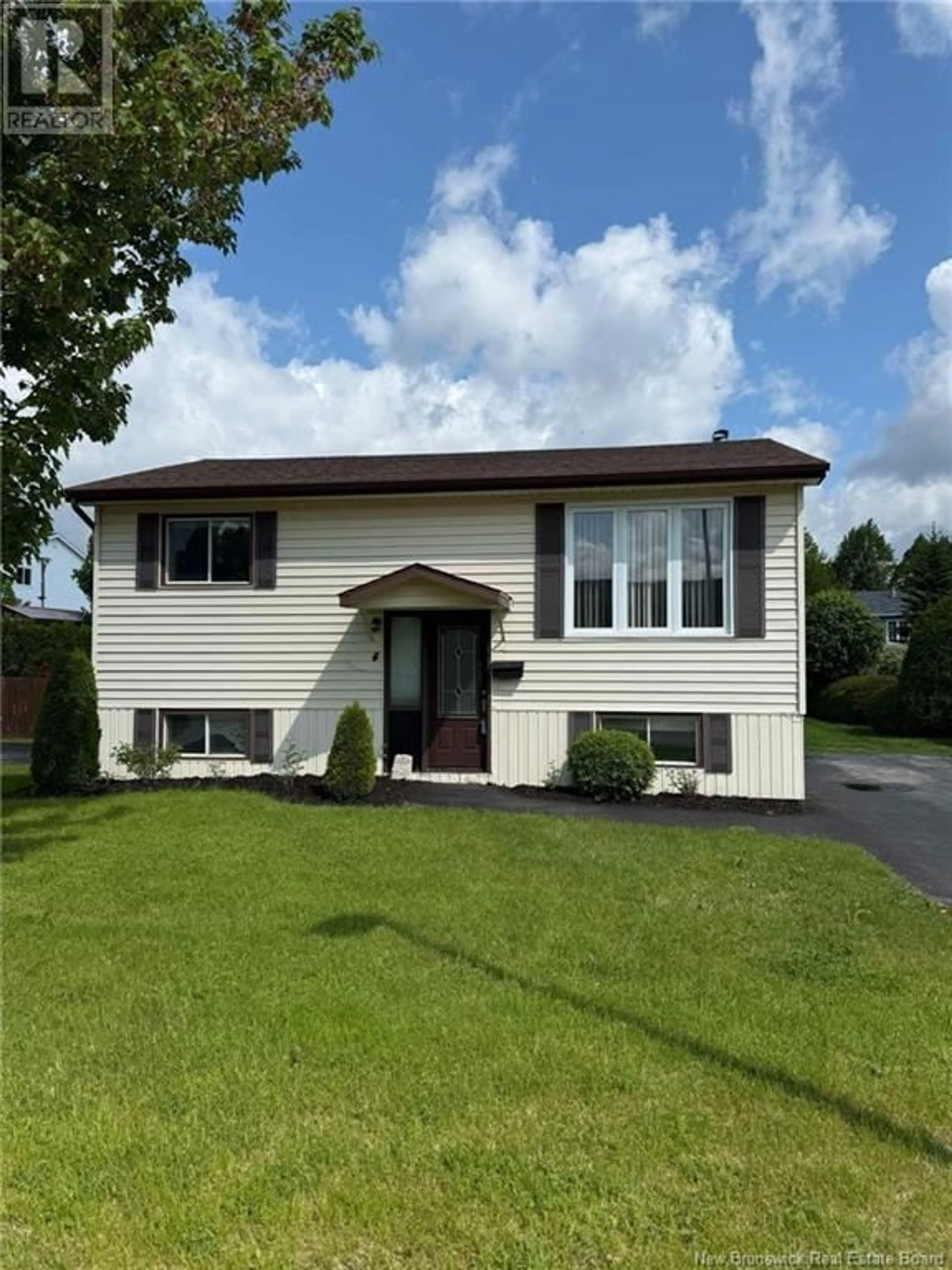 Home with vinyl exterior material, street for 4 ESQUADICH CIRCLE, Campbellton New Brunswick E3N2E6