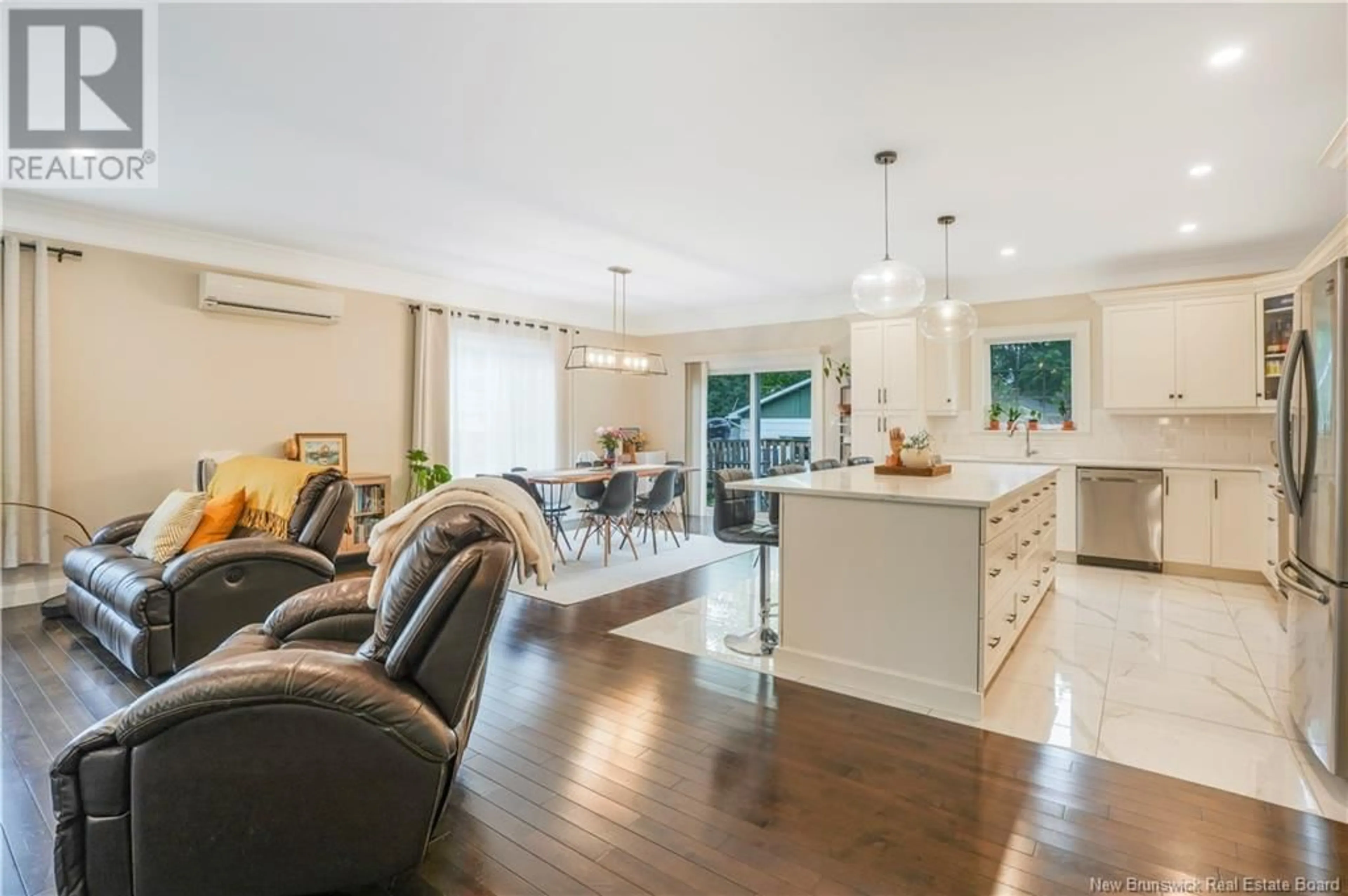 Open concept kitchen, wood/laminate floor for 855 SMYTHE STREET, Fredericton New Brunswick E3B3G8