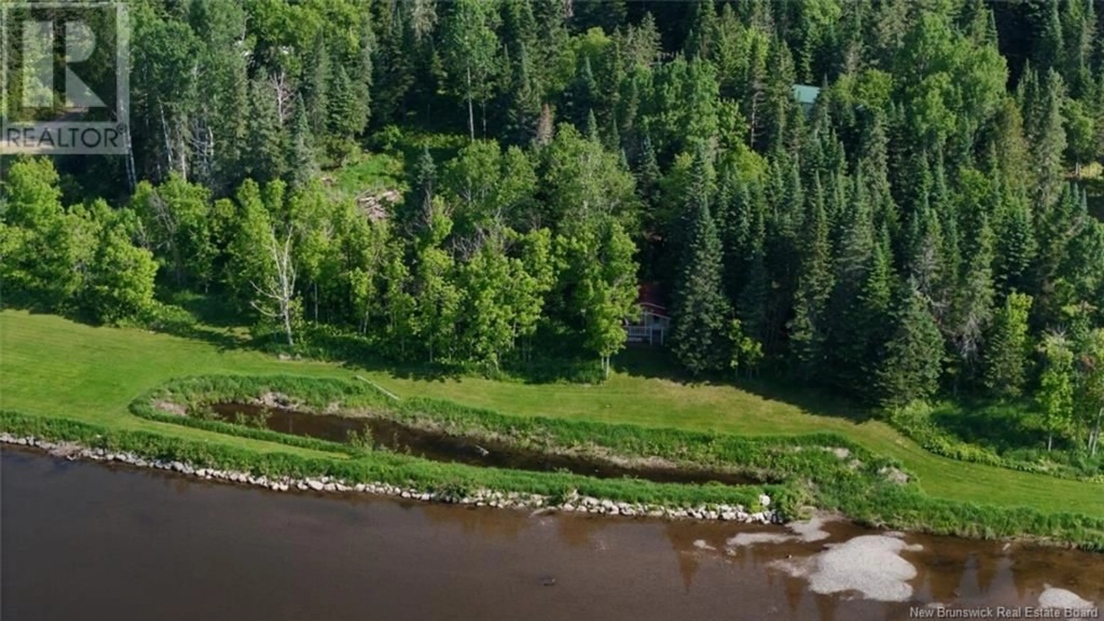 A pic from outside/outdoor area/front of a property/back of a property/a pic from drone, water/lake/river/ocean view for 126 - 120 JENKINS ROAD, Burntland Brook New Brunswick E7G1W4