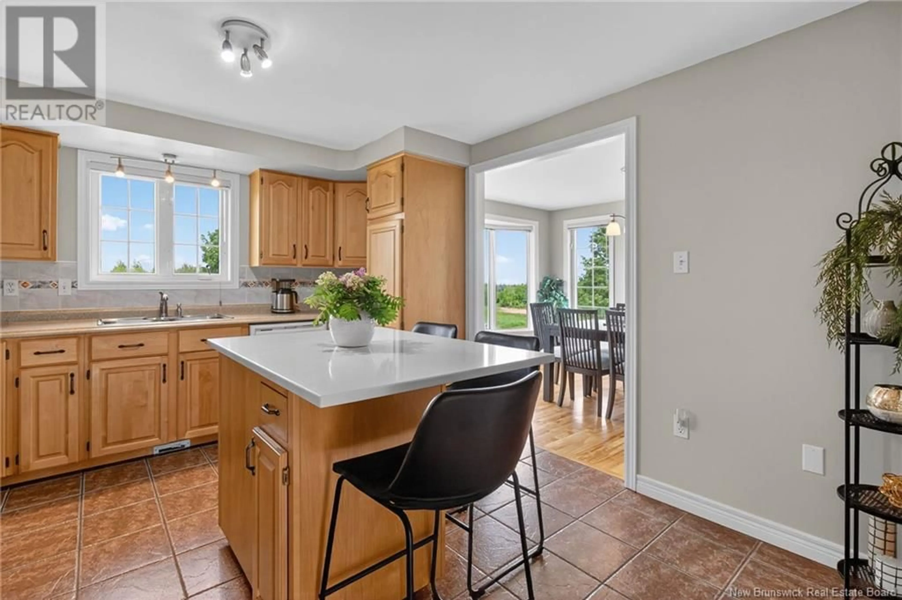 Open concept kitchen, ceramic/tile floor for 9 CRUSTACEAN DRIVE, Scoudouc Road New Brunswick E4P3L3