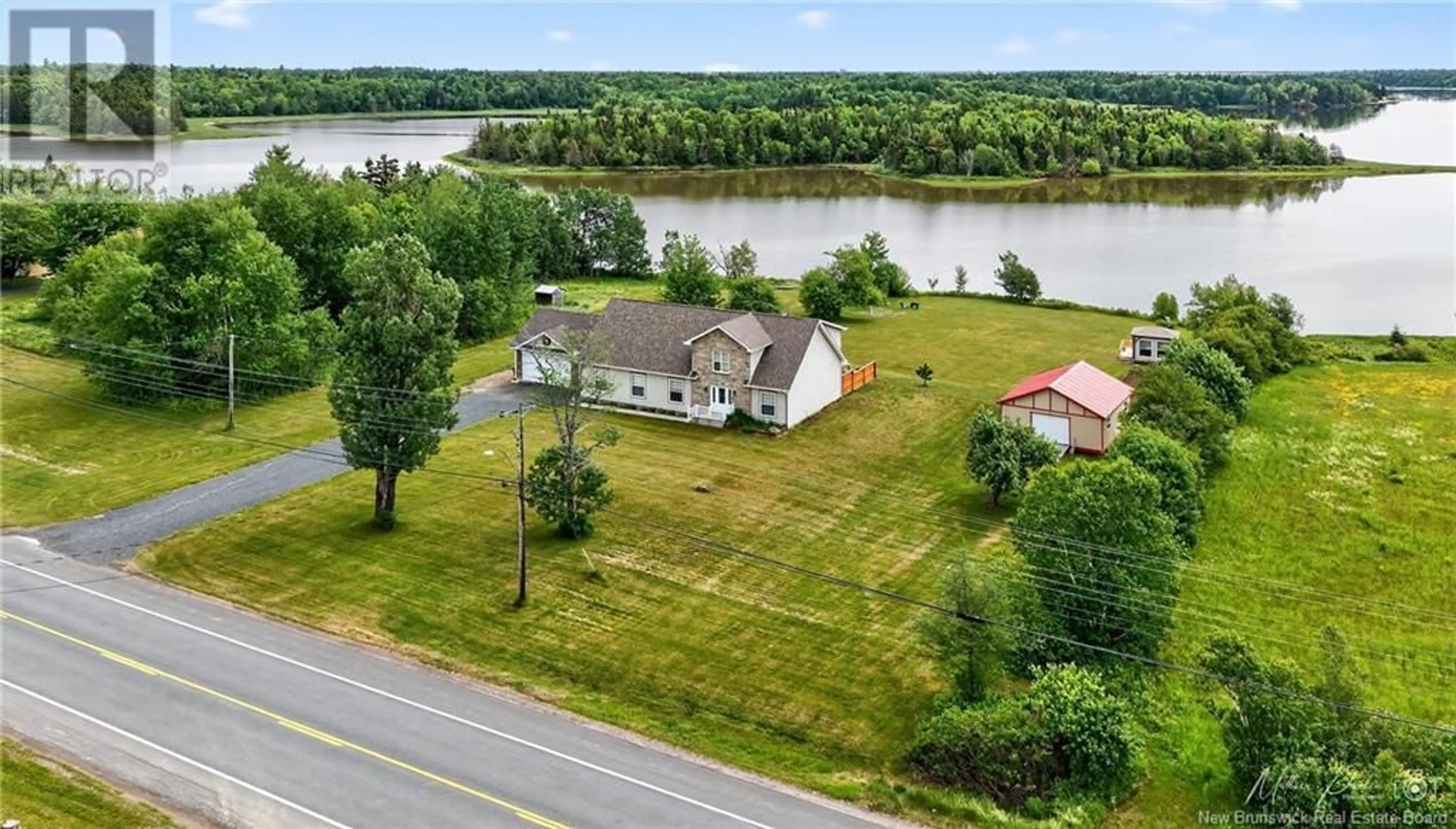A pic from outside/outdoor area/front of a property/back of a property/a pic from drone, water/lake/river/ocean view for 4646 ROUTE 11, Tabusintac New Brunswick E9H1J5