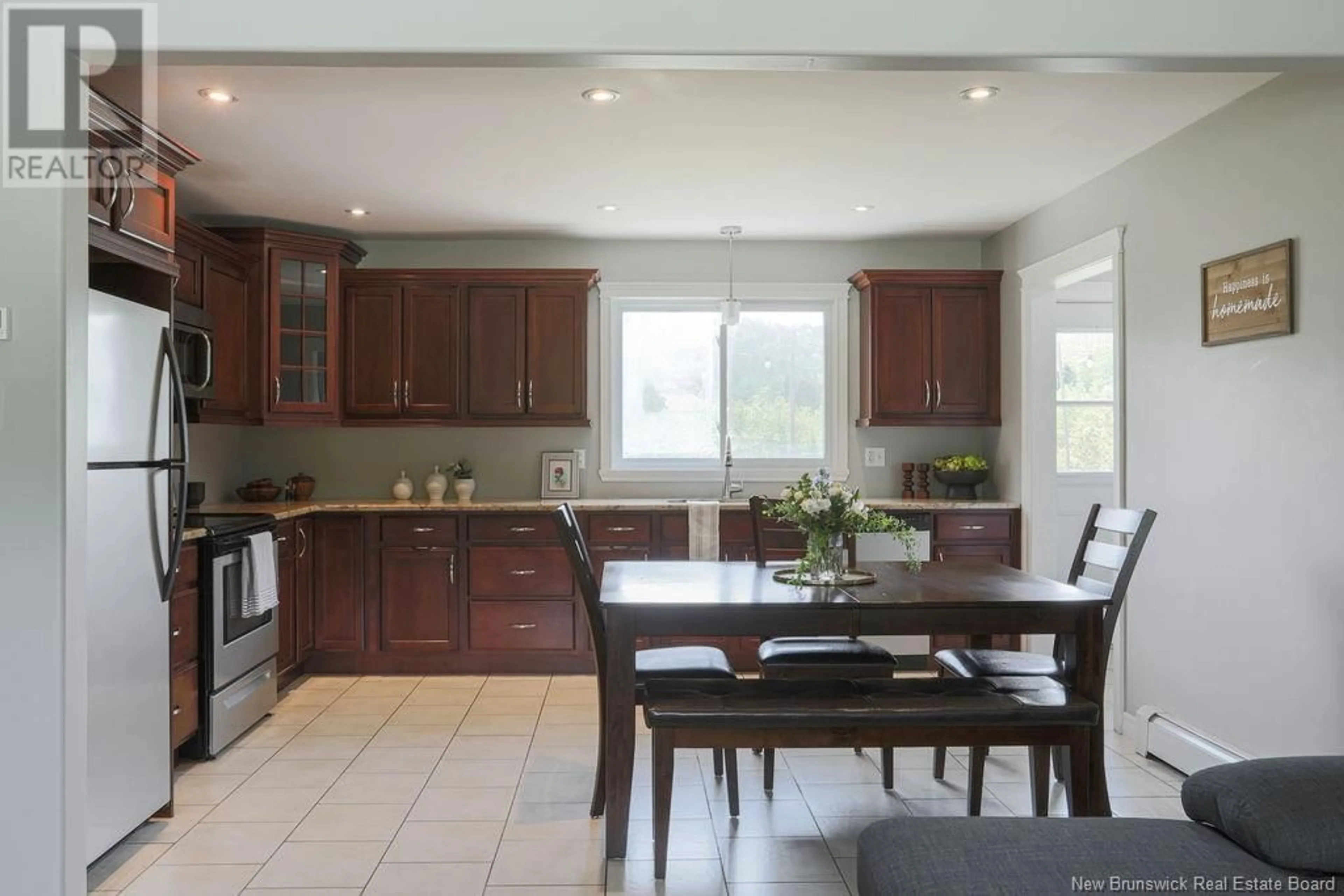 Open concept kitchen, ceramic/tile floor for 1850 ROTHESAY ROAD, Rothesay New Brunswick E2H1S5