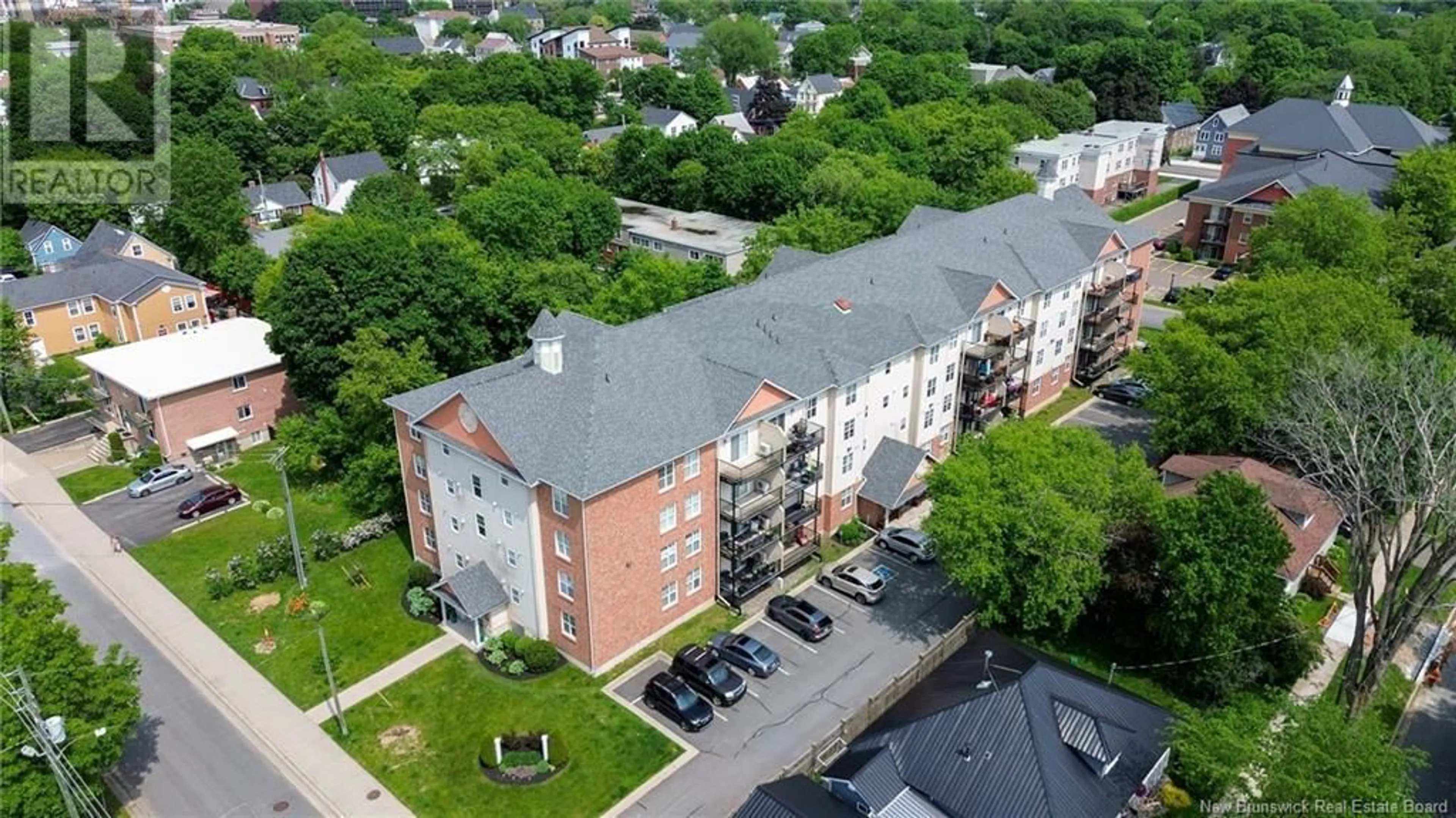 A pic from outside/outdoor area/front of a property/back of a property/a pic from drone, city buildings view from balcony for 107 - 362 CARLETON STREET, Fredericton New Brunswick E3B0C8
