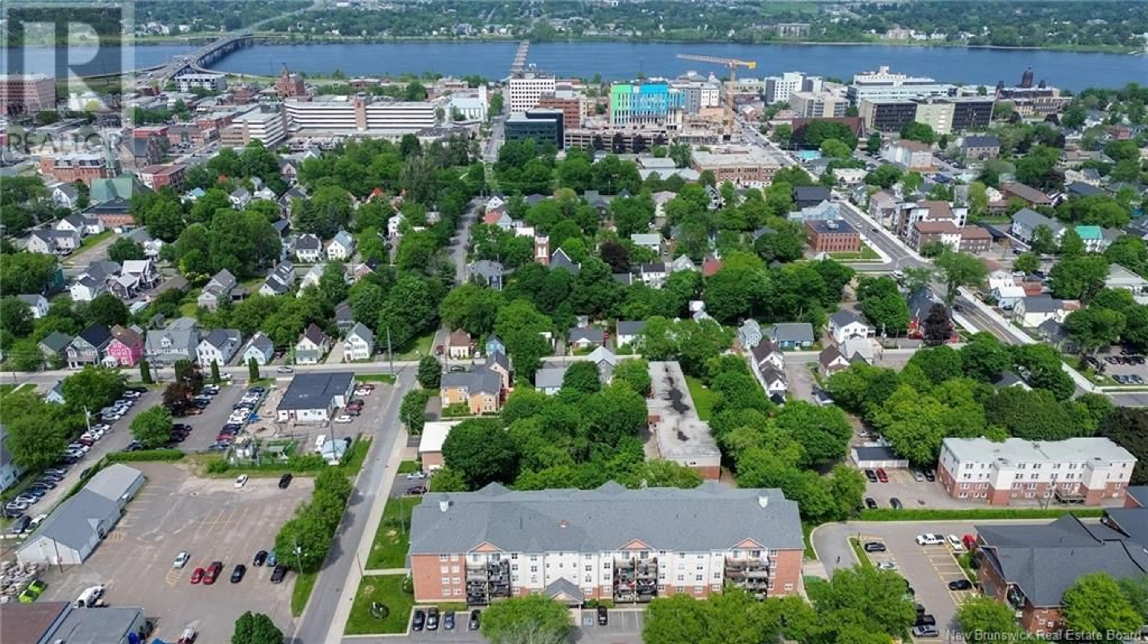 A pic from outside/outdoor area/front of a property/back of a property/a pic from drone, city buildings view from balcony for 107 - 362 CARLETON STREET, Fredericton New Brunswick E3B0C8