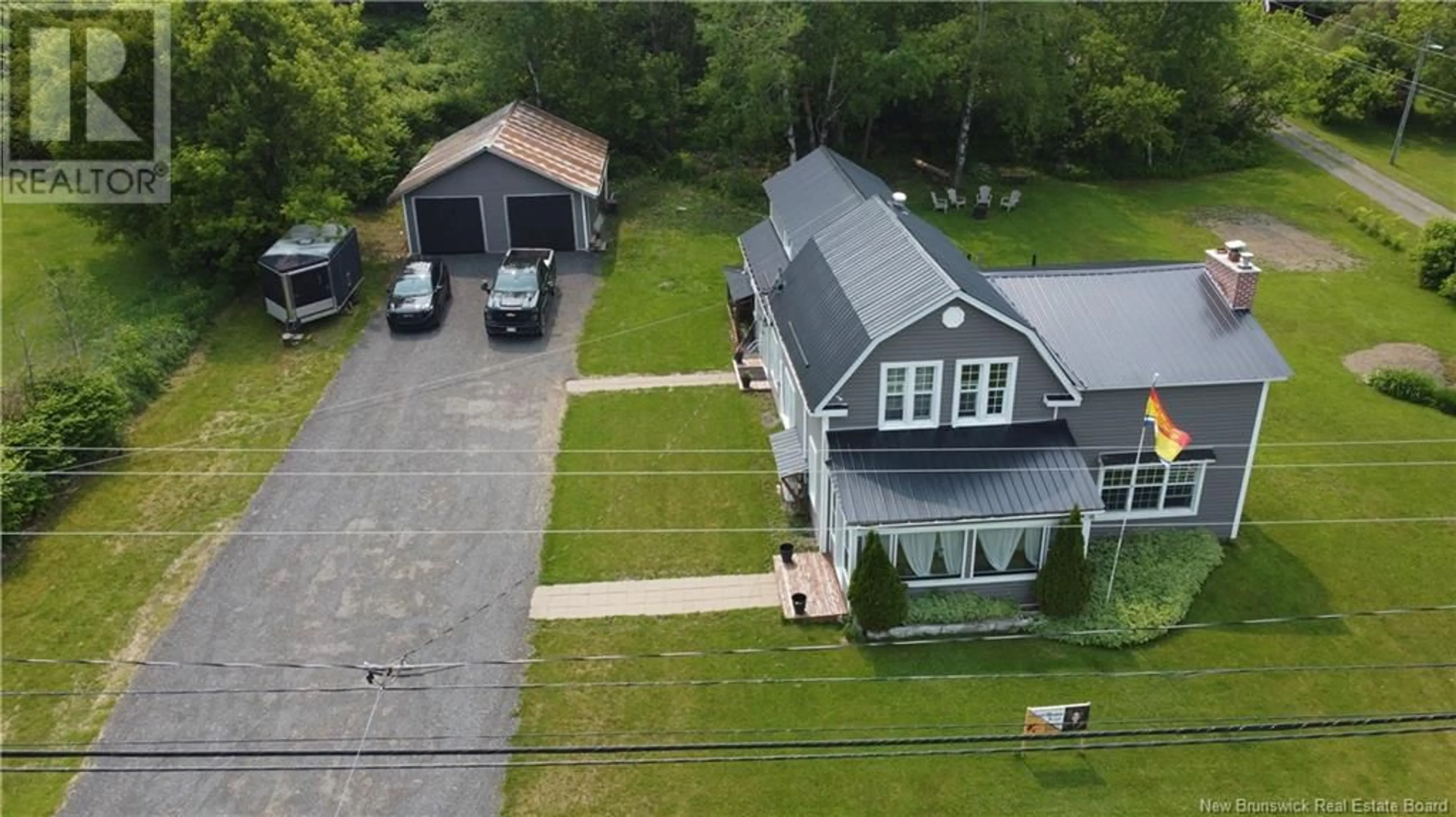 A pic from outside/outdoor area/front of a property/back of a property/a pic from drone, street for 2677 103 ROUTE, Somerville New Brunswick E7P3A6