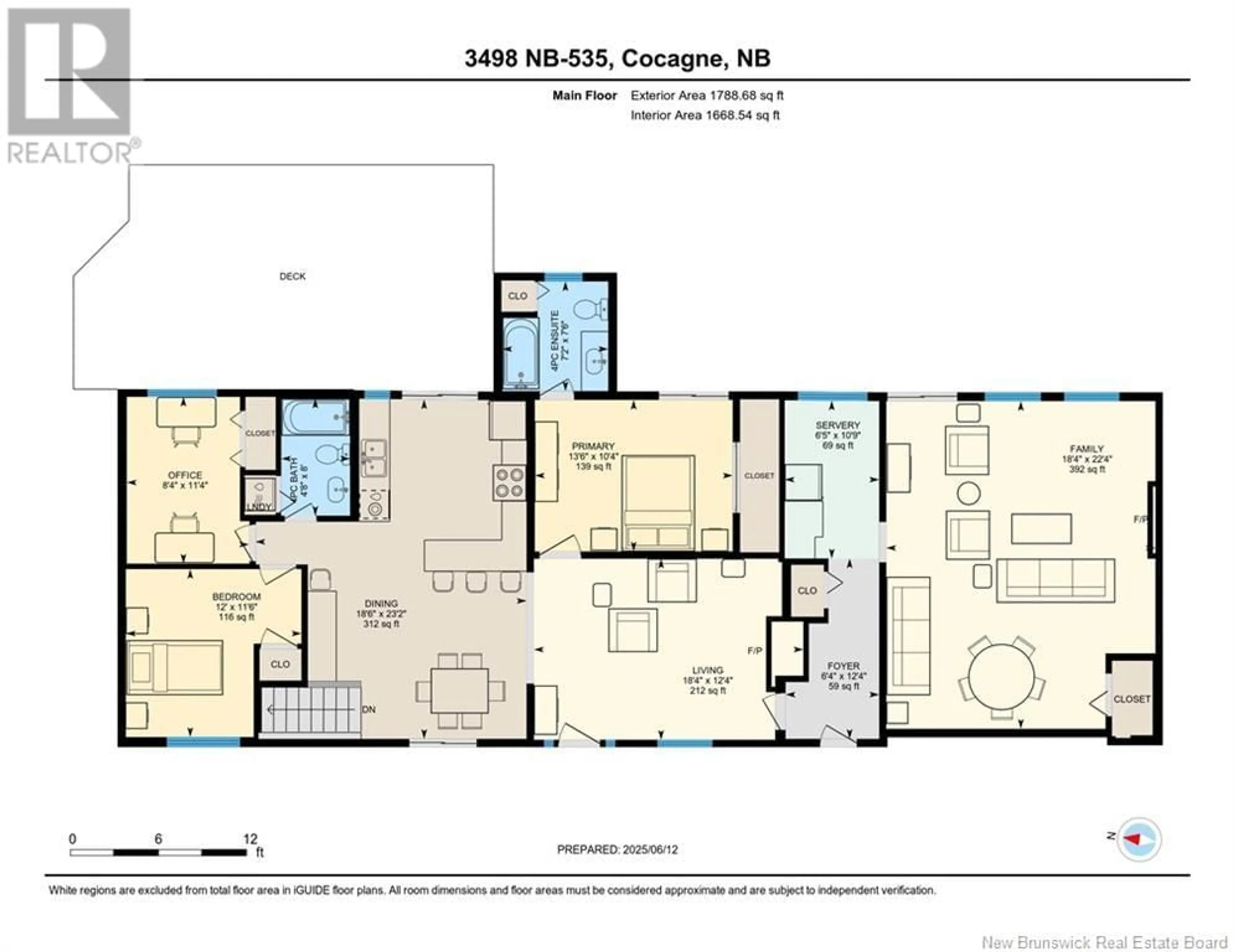 Floor plan for 3498 ROUTE 535, Cocagne New Brunswick E4R3K7