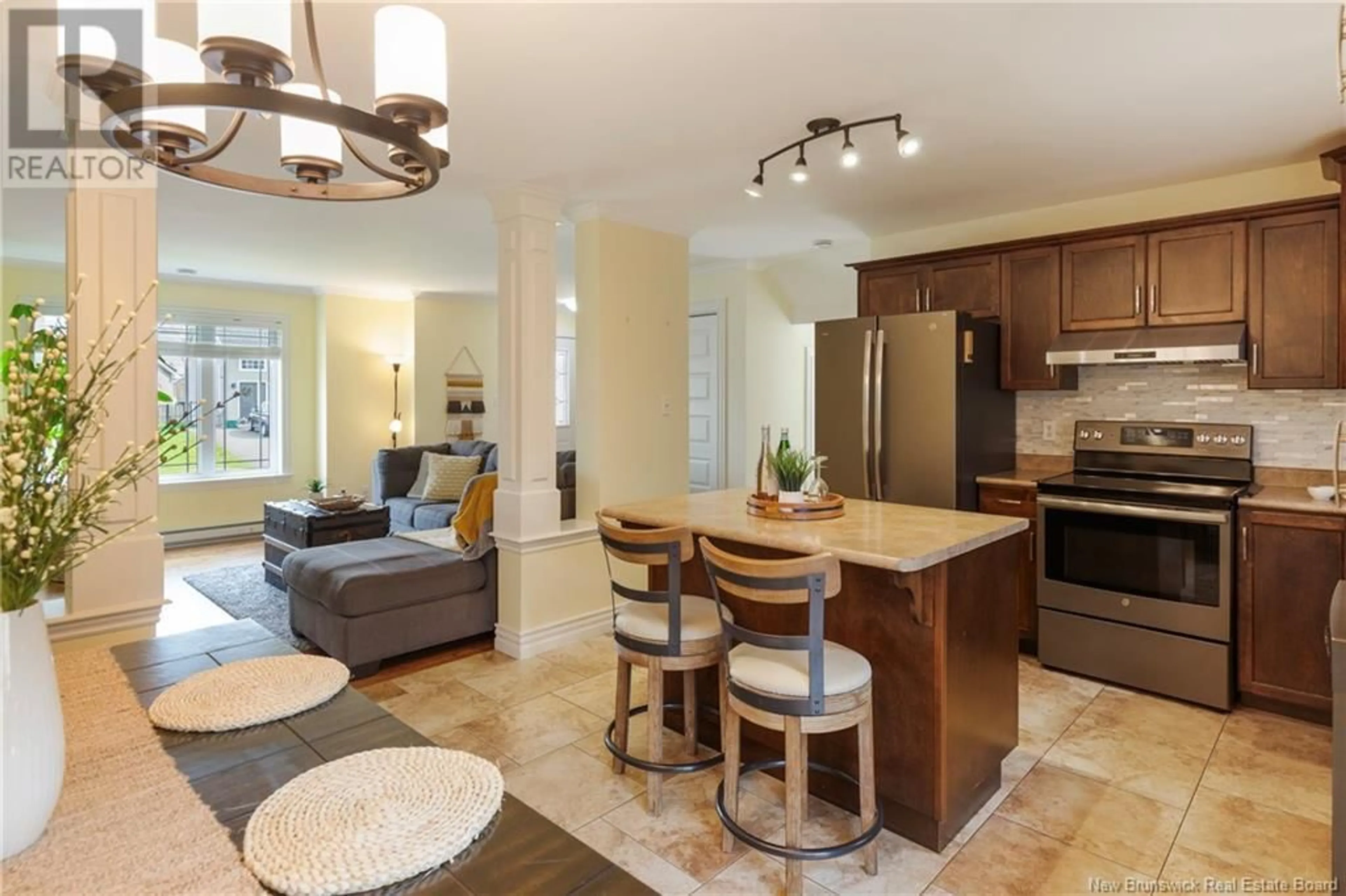 Open concept kitchen, ceramic/tile floor for 163 CORIANDER STREET, Moncton New Brunswick E1G0R9