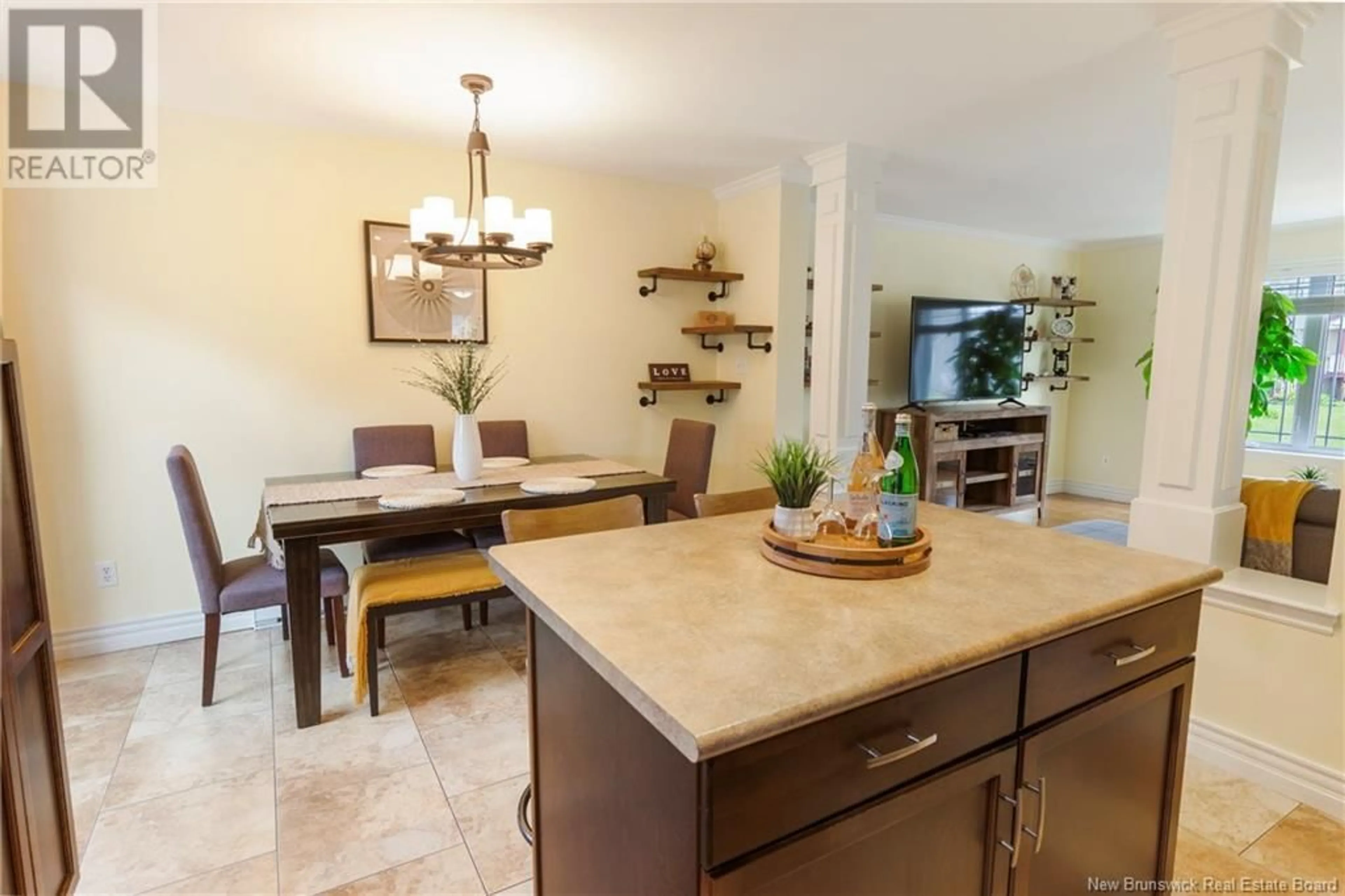 Open concept kitchen, ceramic/tile floor for 163 CORIANDER STREET, Moncton New Brunswick E1G0R9