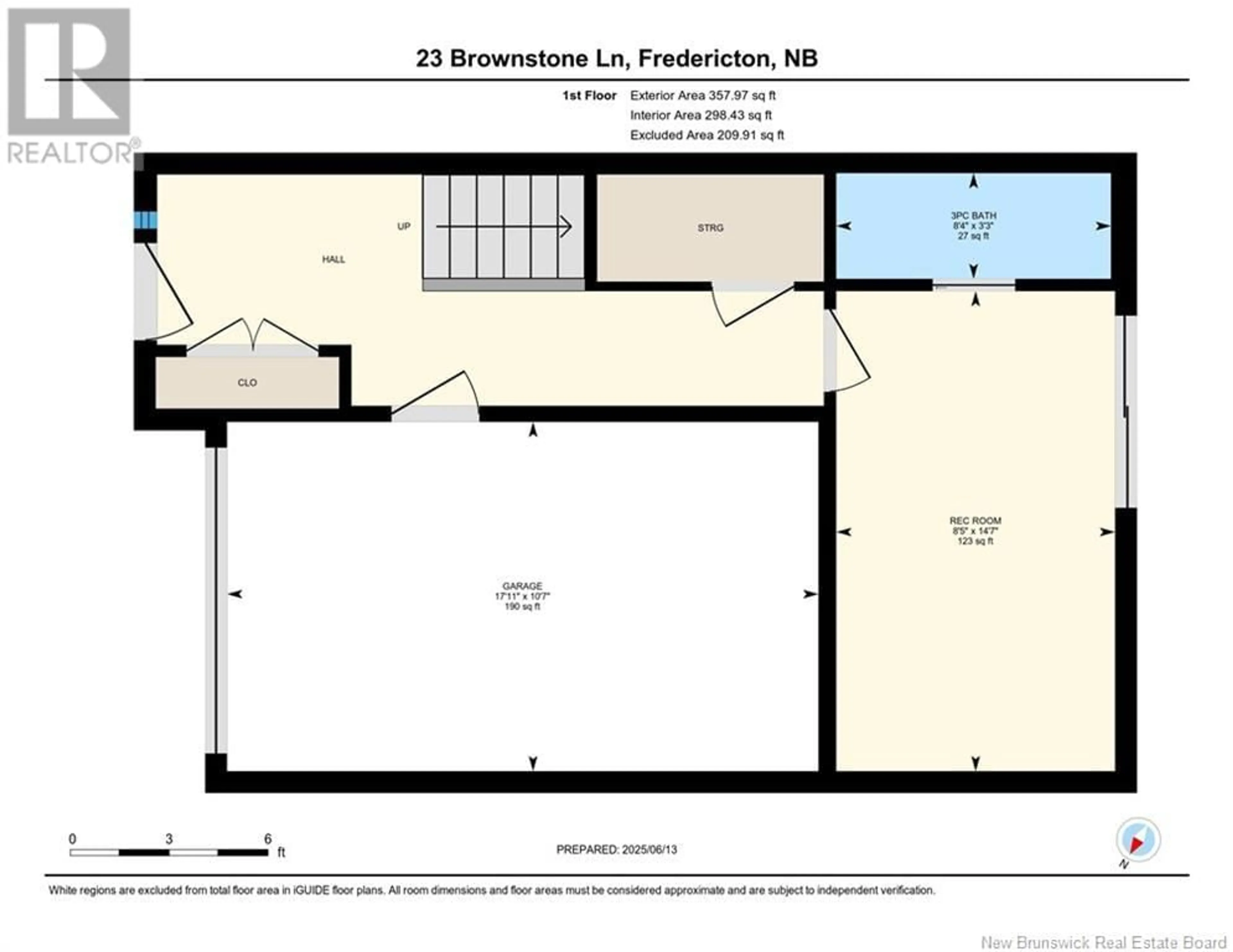 Floor plan for 23 BROWNSTONE LANE, Fredericton New Brunswick E3A7M4