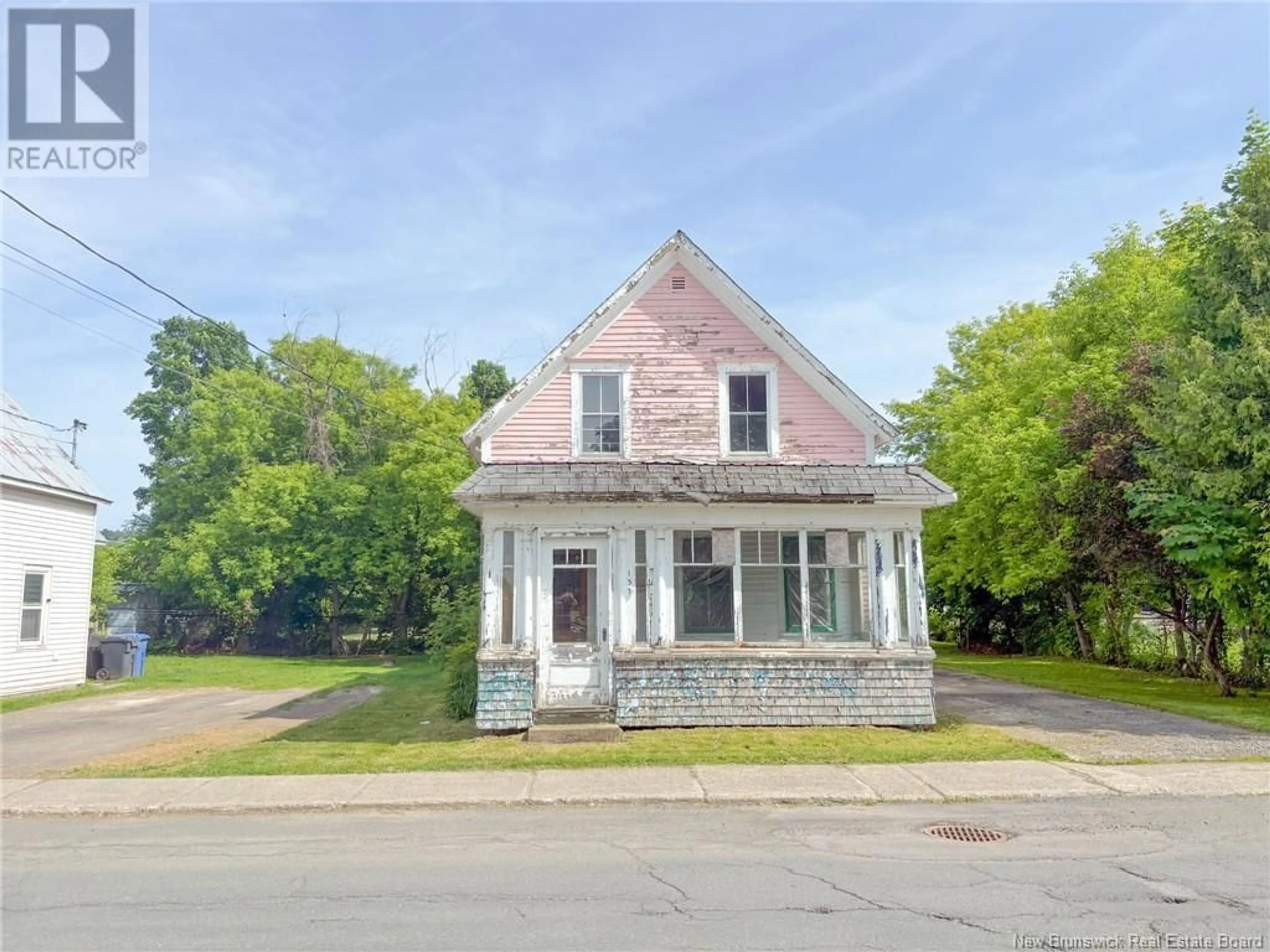 Home with brick exterior material, street for 157 BROADWAY STREET, Woodstock New Brunswick E7M1B6