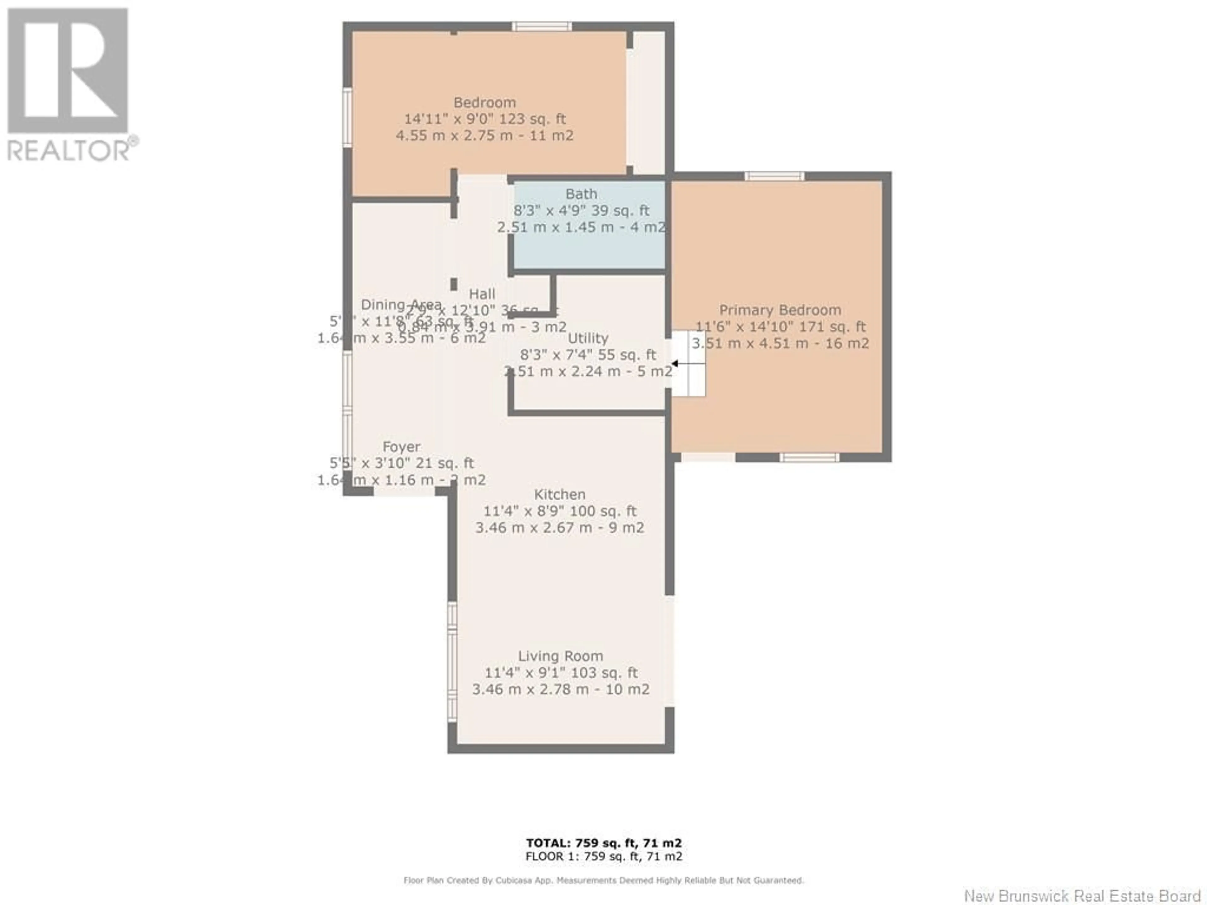 Floor plan for 1590 ROBERTVILLE, Robertville New Brunswick E8K2T1