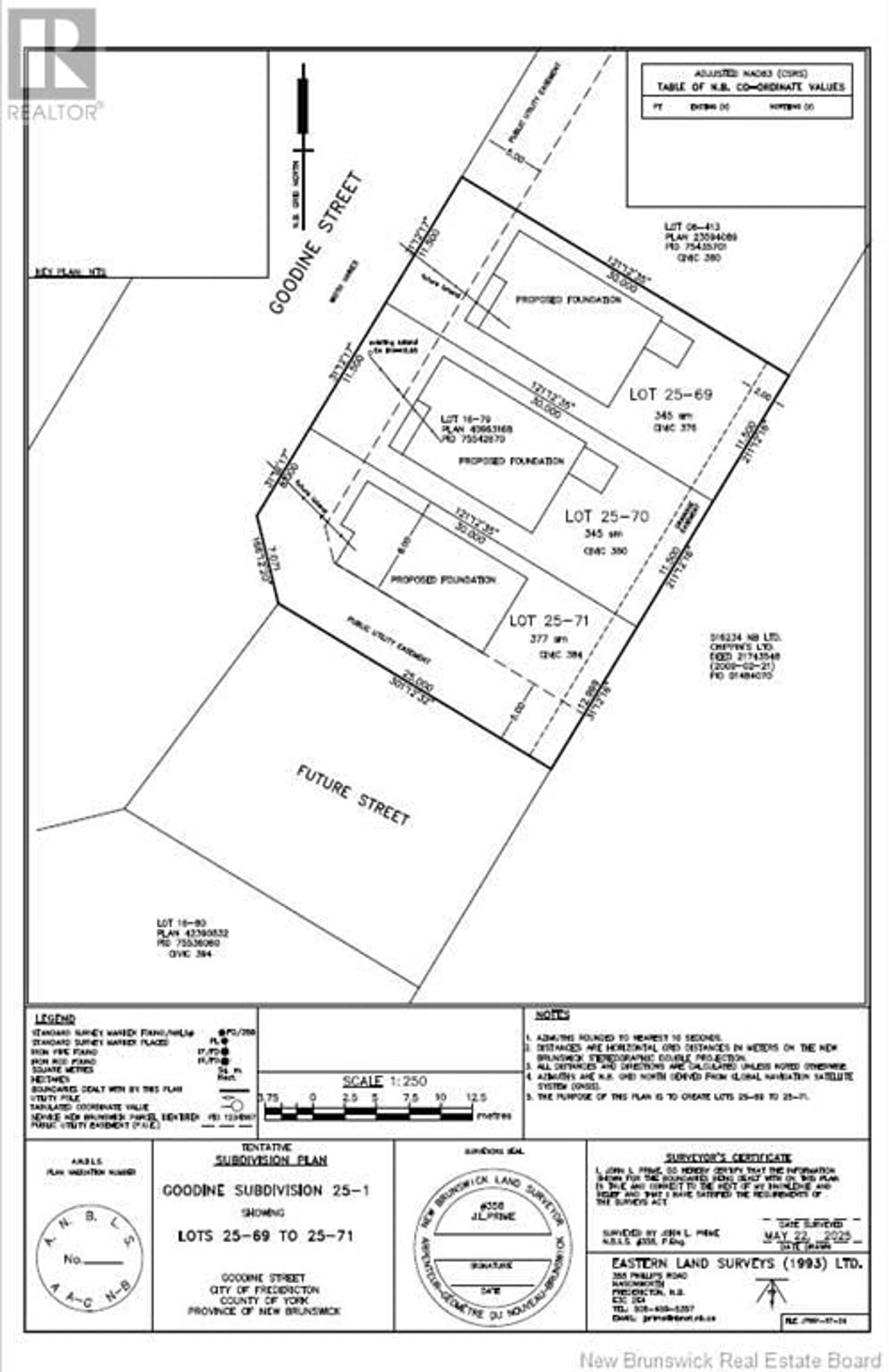 Floor plan for Lot 25-69 - 376 GOODINE, Fredericton New Brunswick E3B0E3