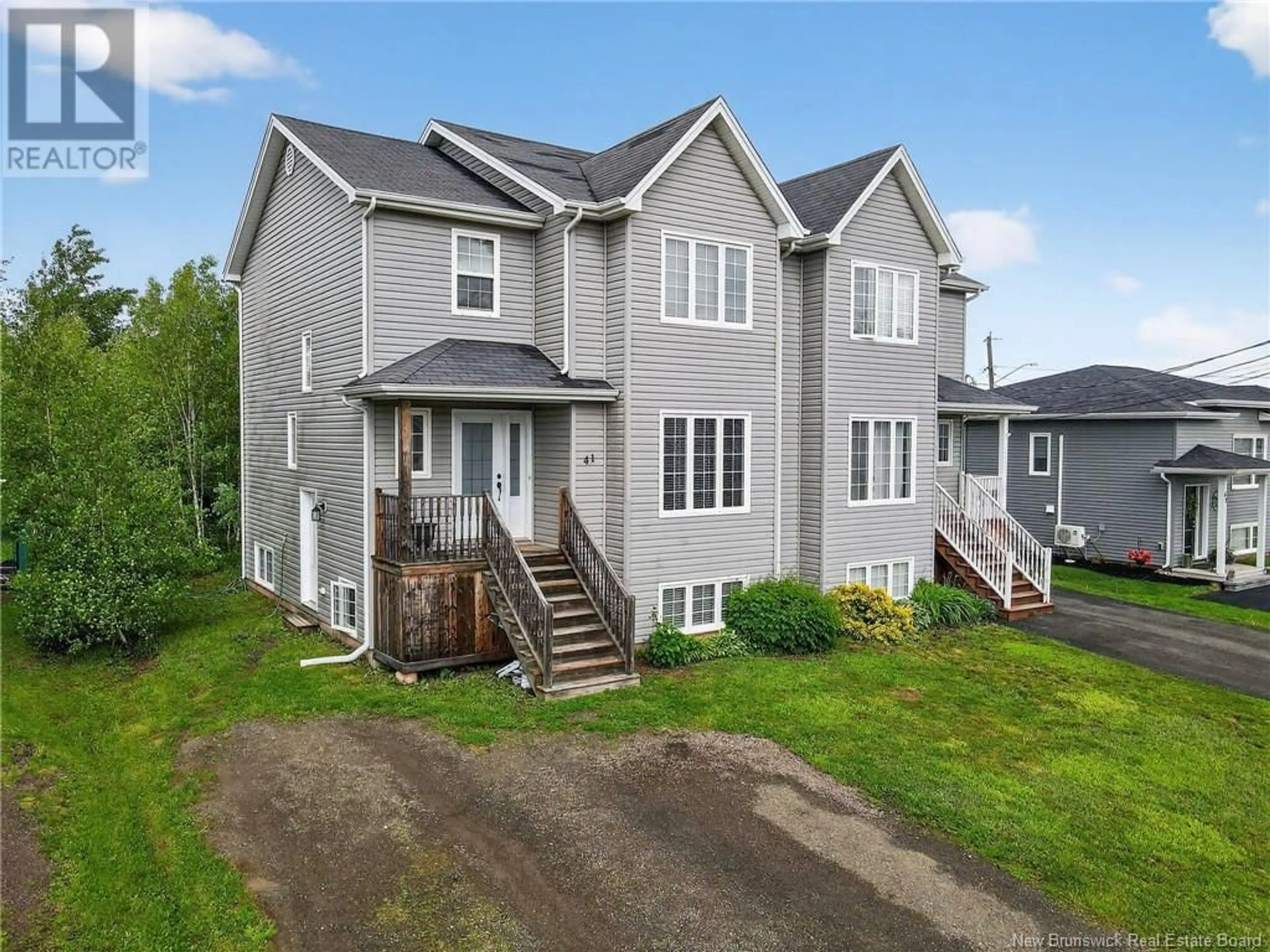 Home with vinyl exterior material, street for 41 BIRCHFIELD STREET, Moncton New Brunswick E1G0W7