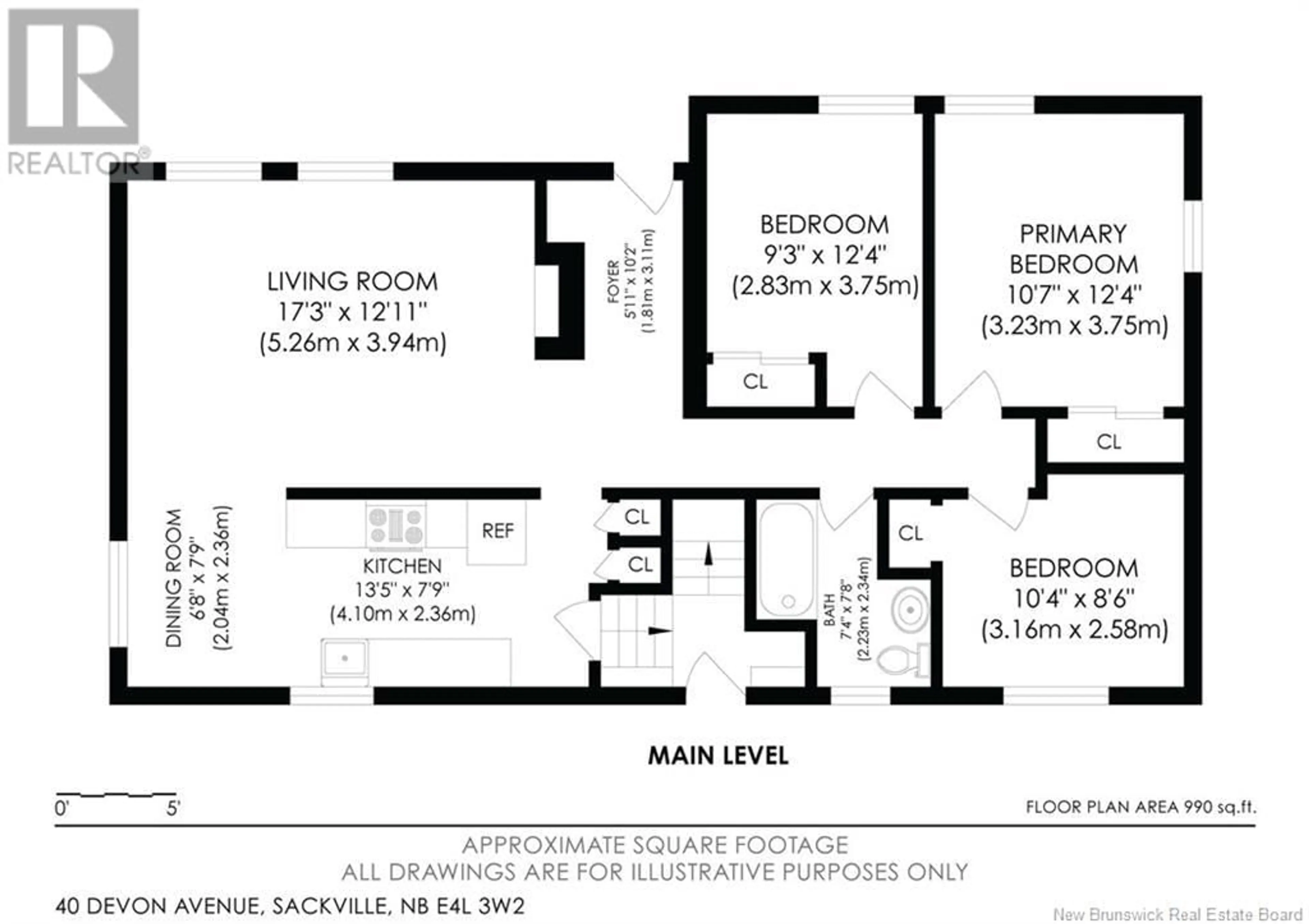 Floor plan for 40 DEVON AVENUE, Sackville New Brunswick E4L3W2