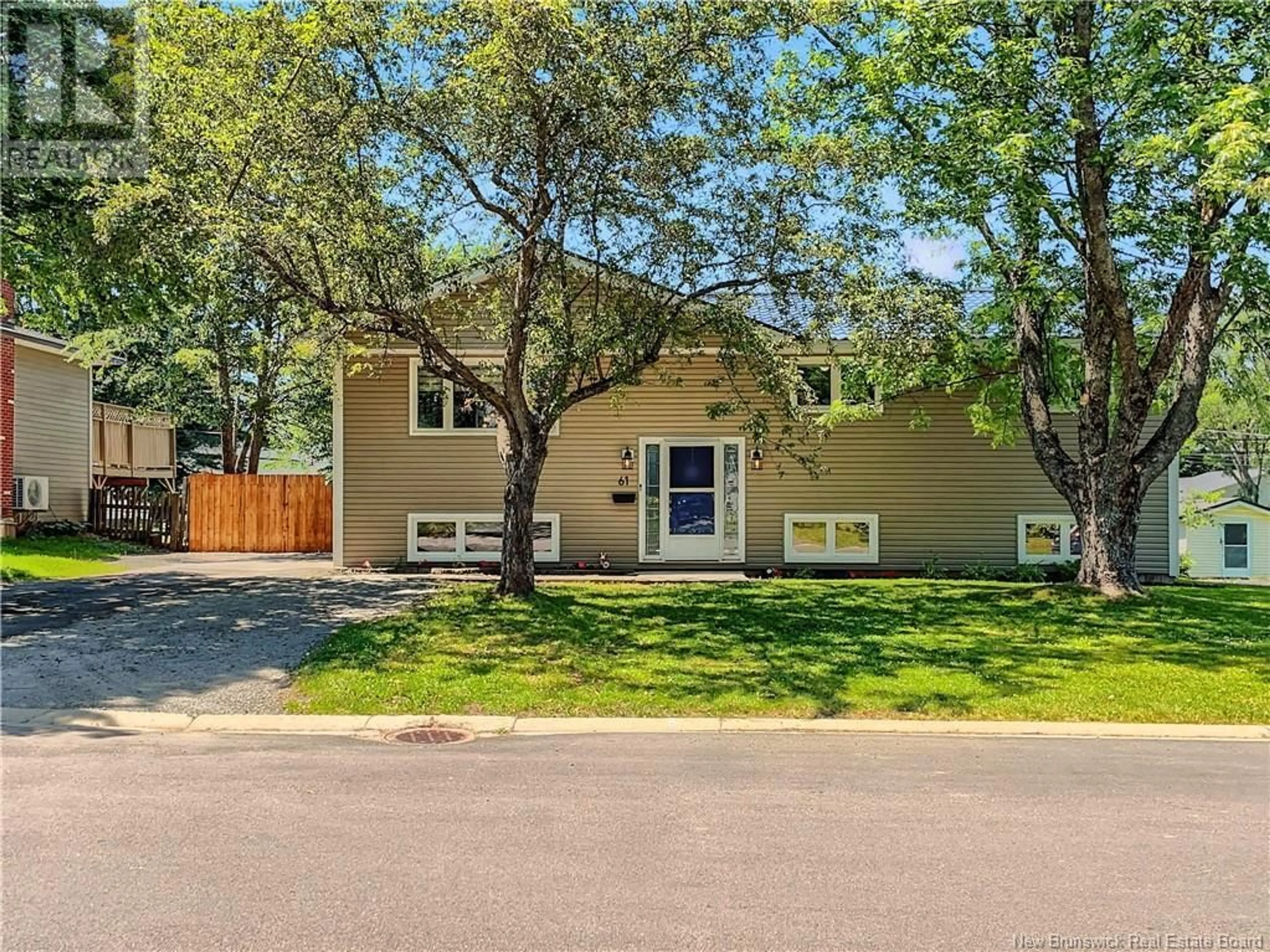 Home with vinyl exterior material, street for 61 WILSON ROAD, Riverview New Brunswick E1B2W3