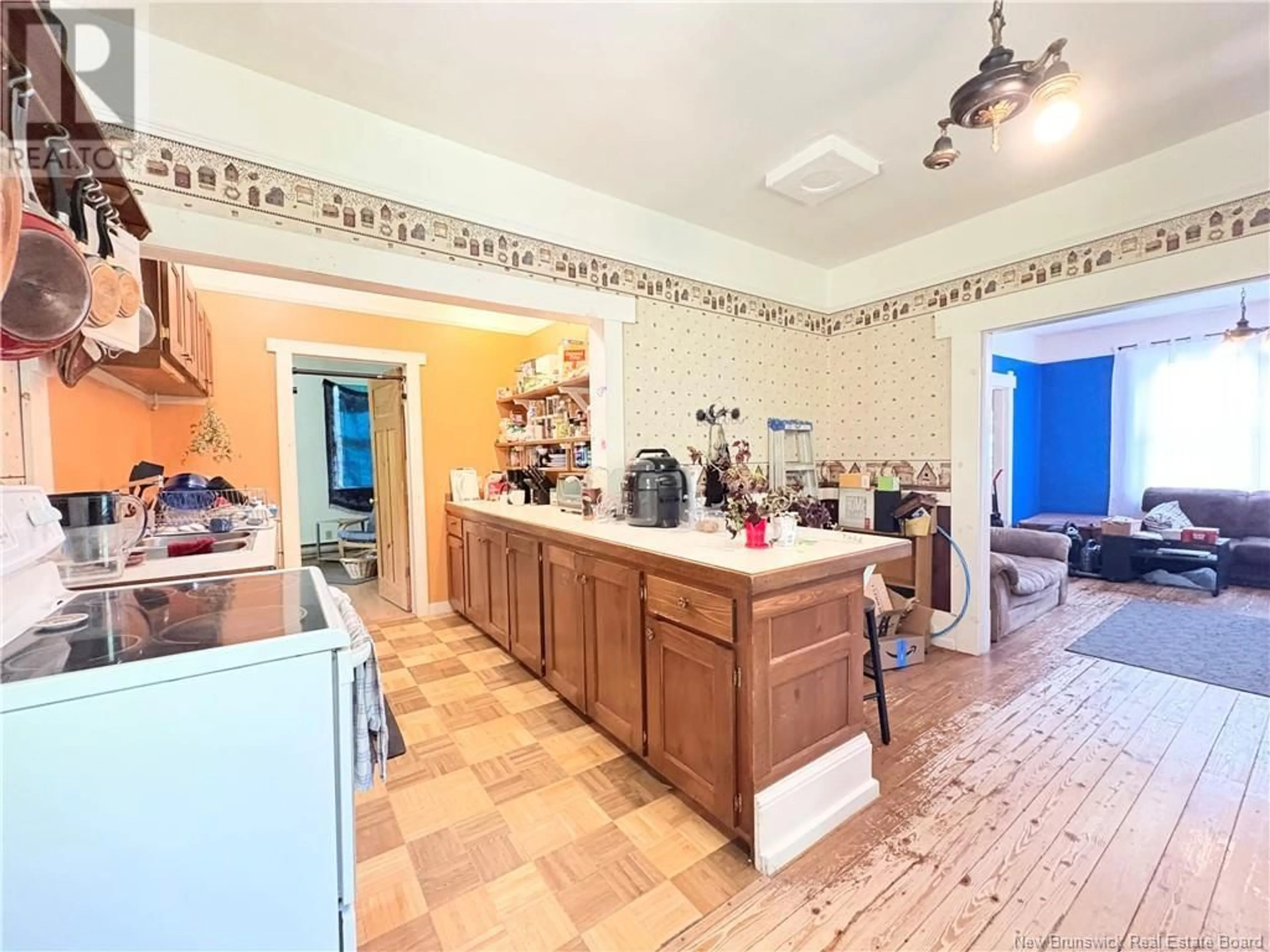 Open concept kitchen, ceramic/tile floor for 482 OLD KING GEORGE HWY, Miramichi New Brunswick E1V1J7