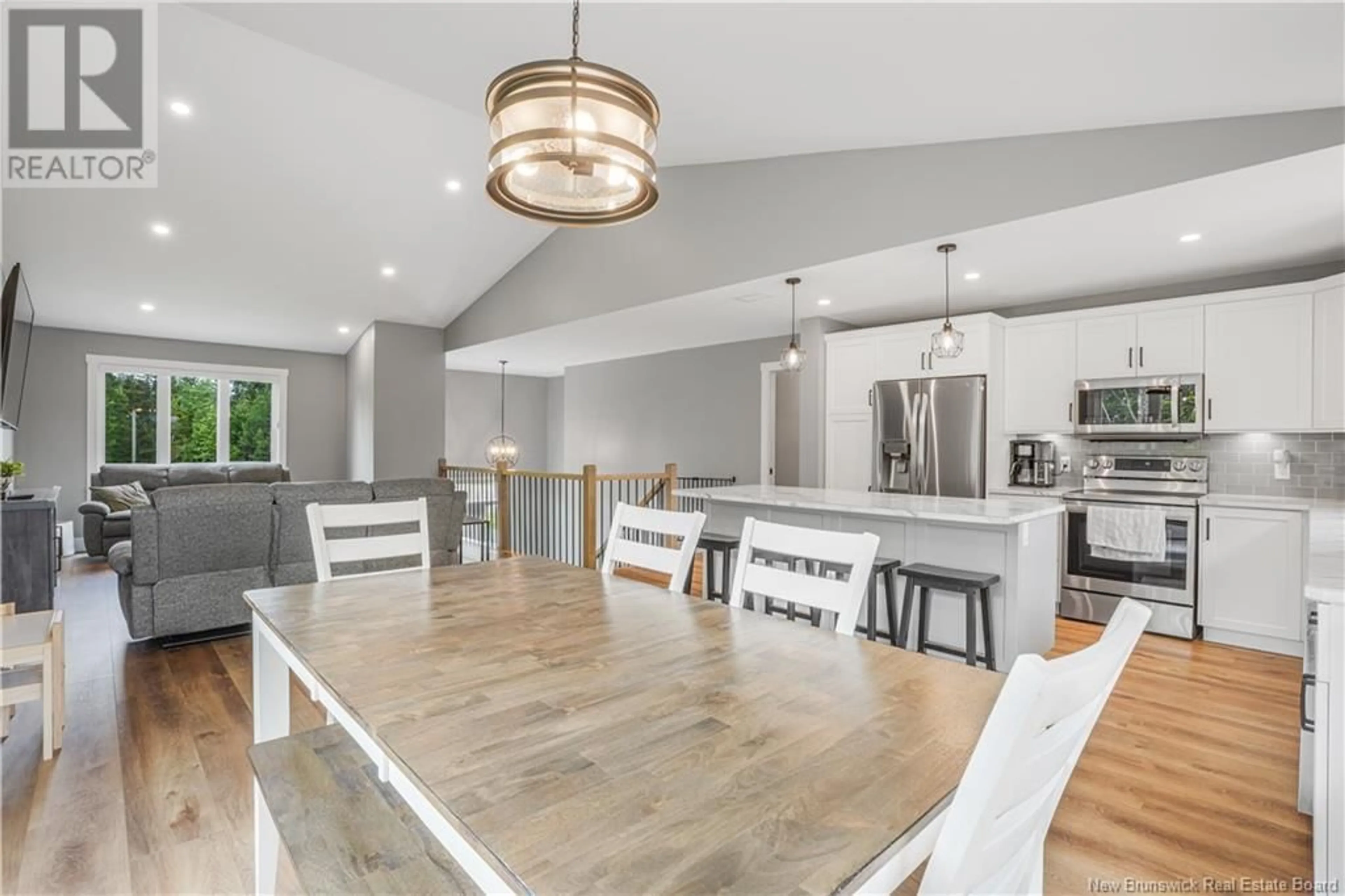 Open concept kitchen, wood/laminate floor for 112 SHIELDS STREET, Douglas New Brunswick E3G0H1