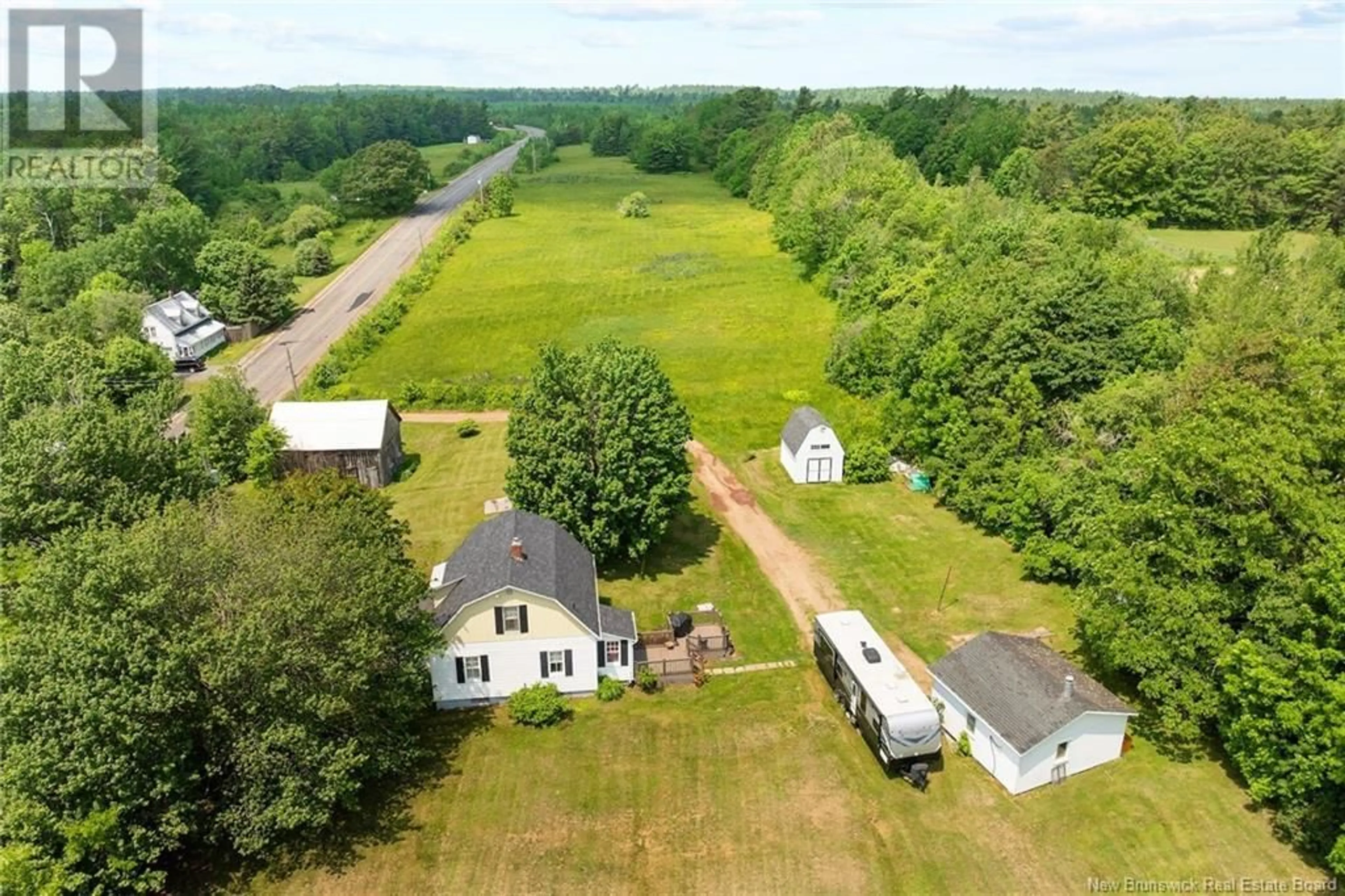 A pic from outside/outdoor area/front of a property/back of a property/a pic from drone, water/lake/river/ocean view for 1225 BRIDGE DRIVE, Cambridge-Narrows New Brunswick E4C1V5