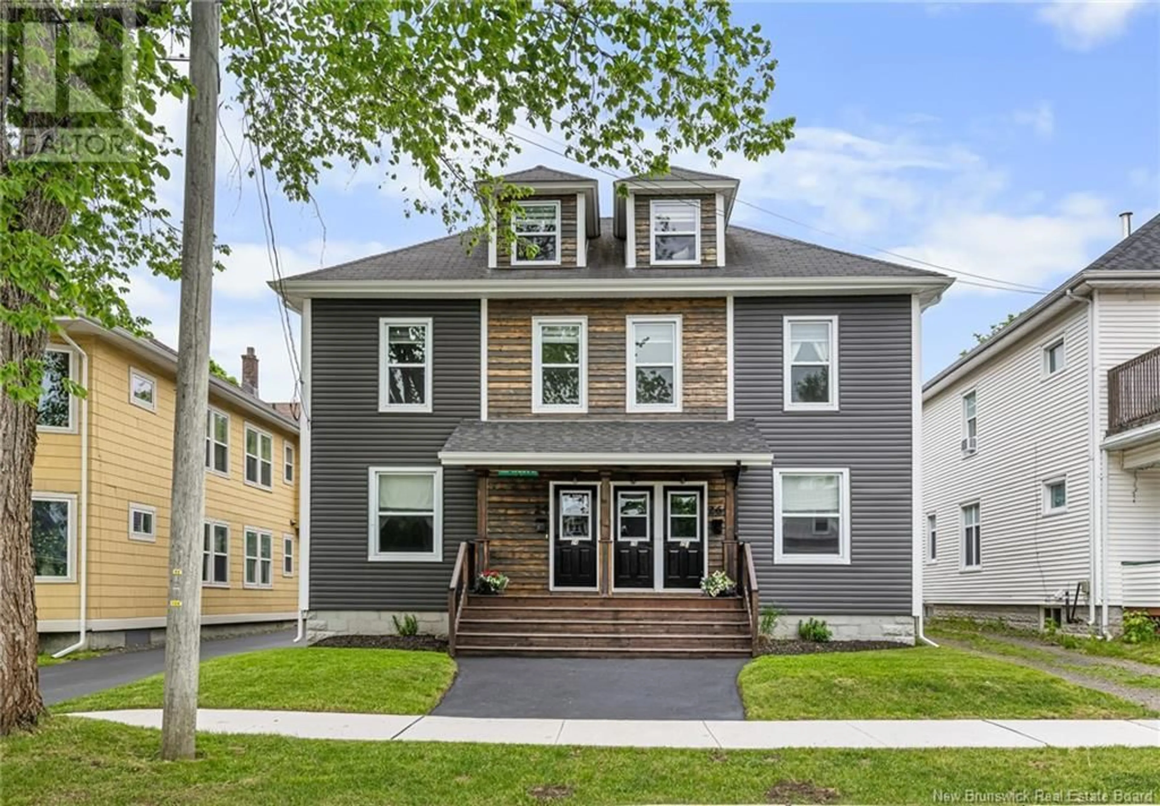 Home with vinyl exterior material, street for 24-26 WEST, Moncton New Brunswick E1E3N3