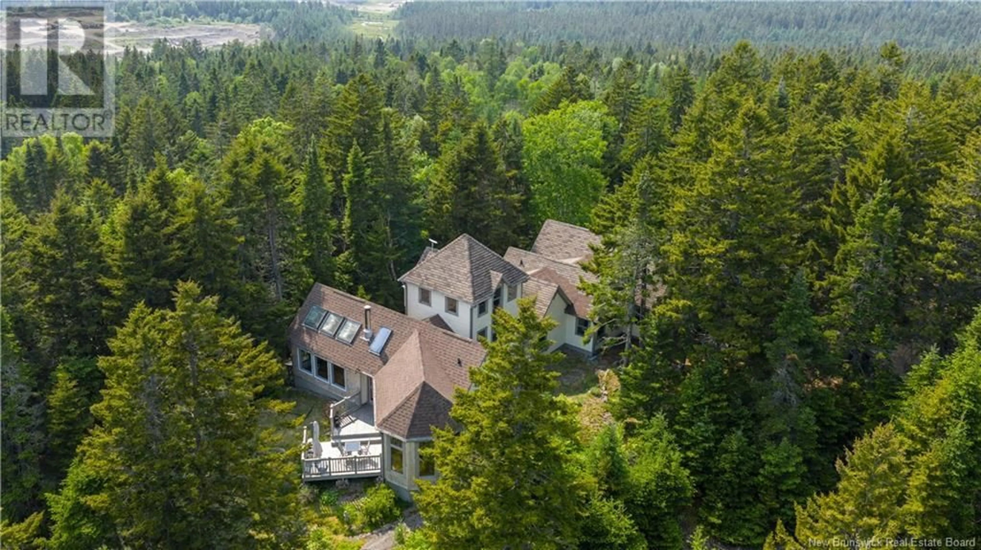 A pic from outside/outdoor area/front of a property/back of a property/a pic from drone, forest/trees view for 12 ROCK RIDGE LANE, Clifton Royal New Brunswick E5S1K5