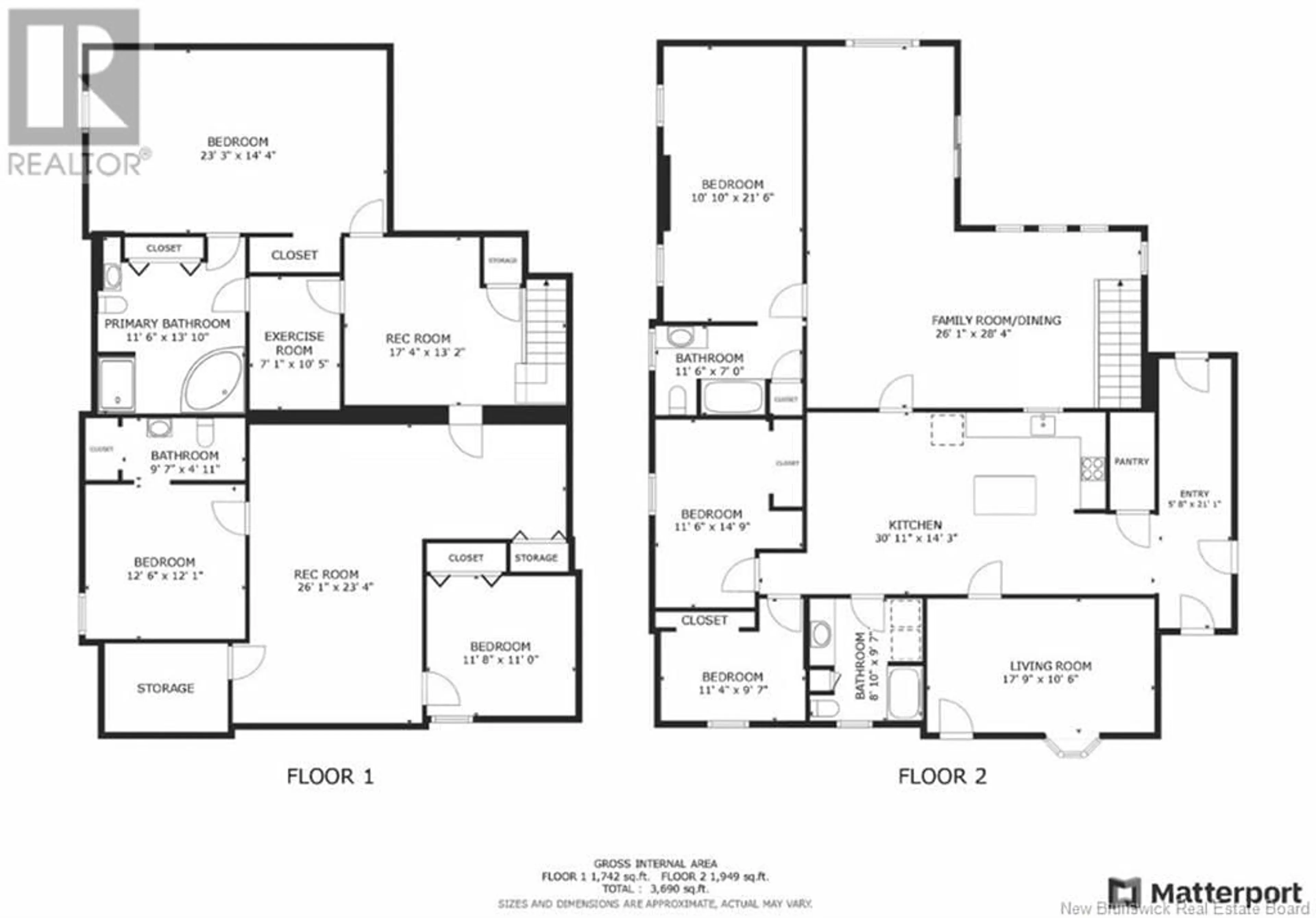 Floor plan for 3398 ROUTE 108, New Denmark New Brunswick E7G2S7