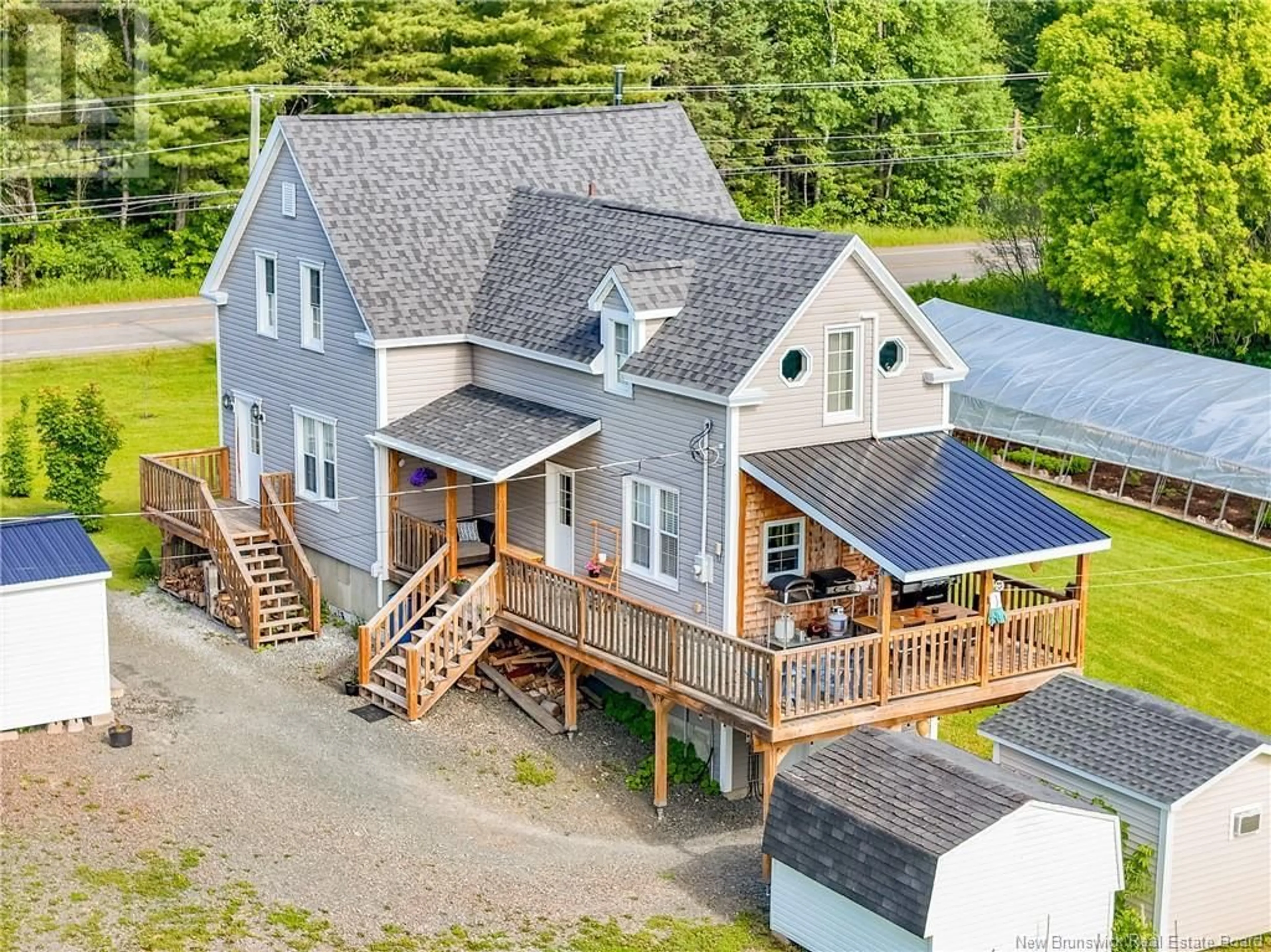 A pic from outside/outdoor area/front of a property/back of a property/a pic from drone, water/lake/river/ocean view for 1322 ROUTE 148, Durham Bridge New Brunswick E6C1K4