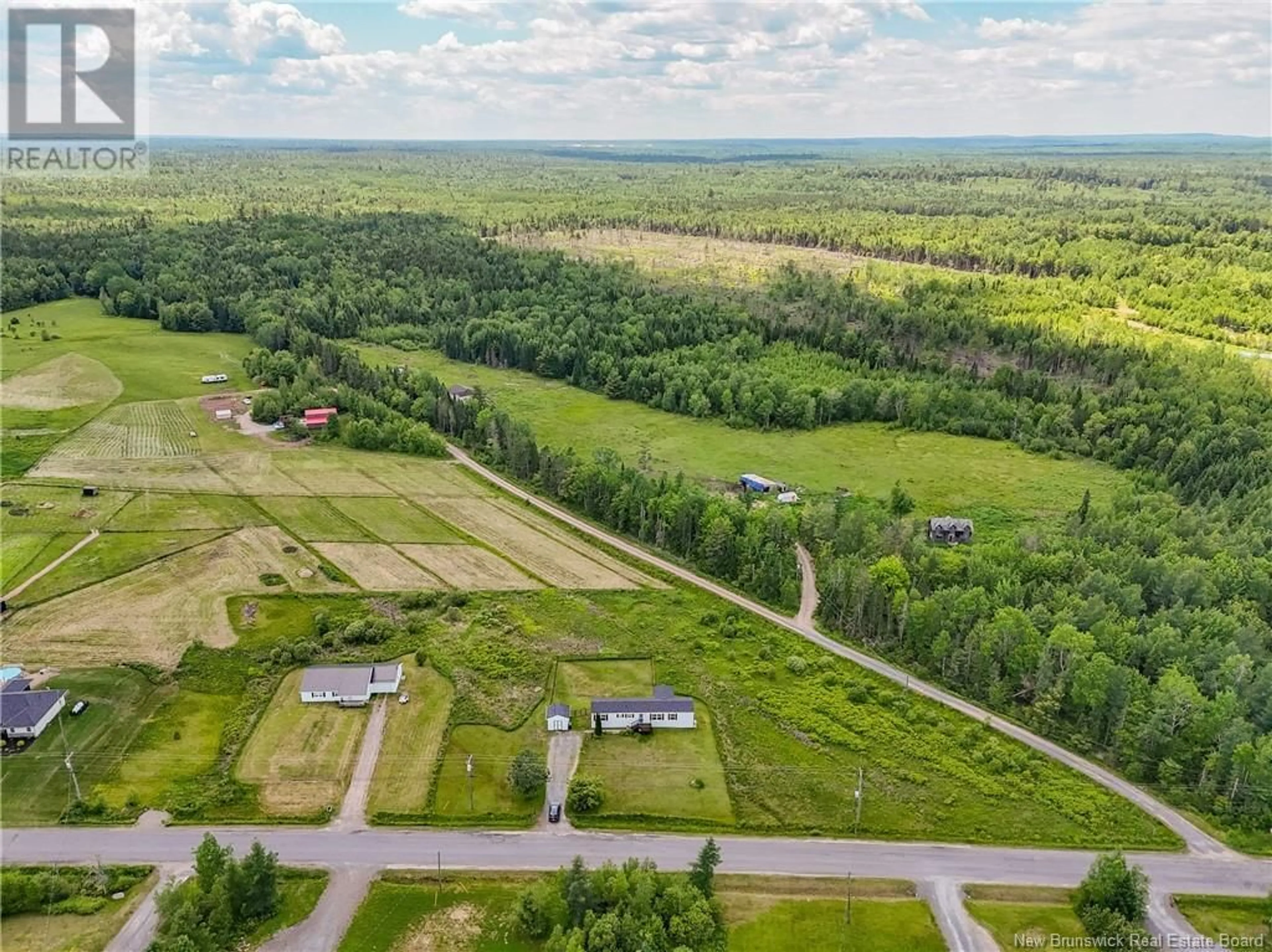A pic from outside/outdoor area/front of a property/back of a property/a pic from drone, forest/trees view for 46 SUNPOKE ROAD, Rusagonis New Brunswick E3B8Y6
