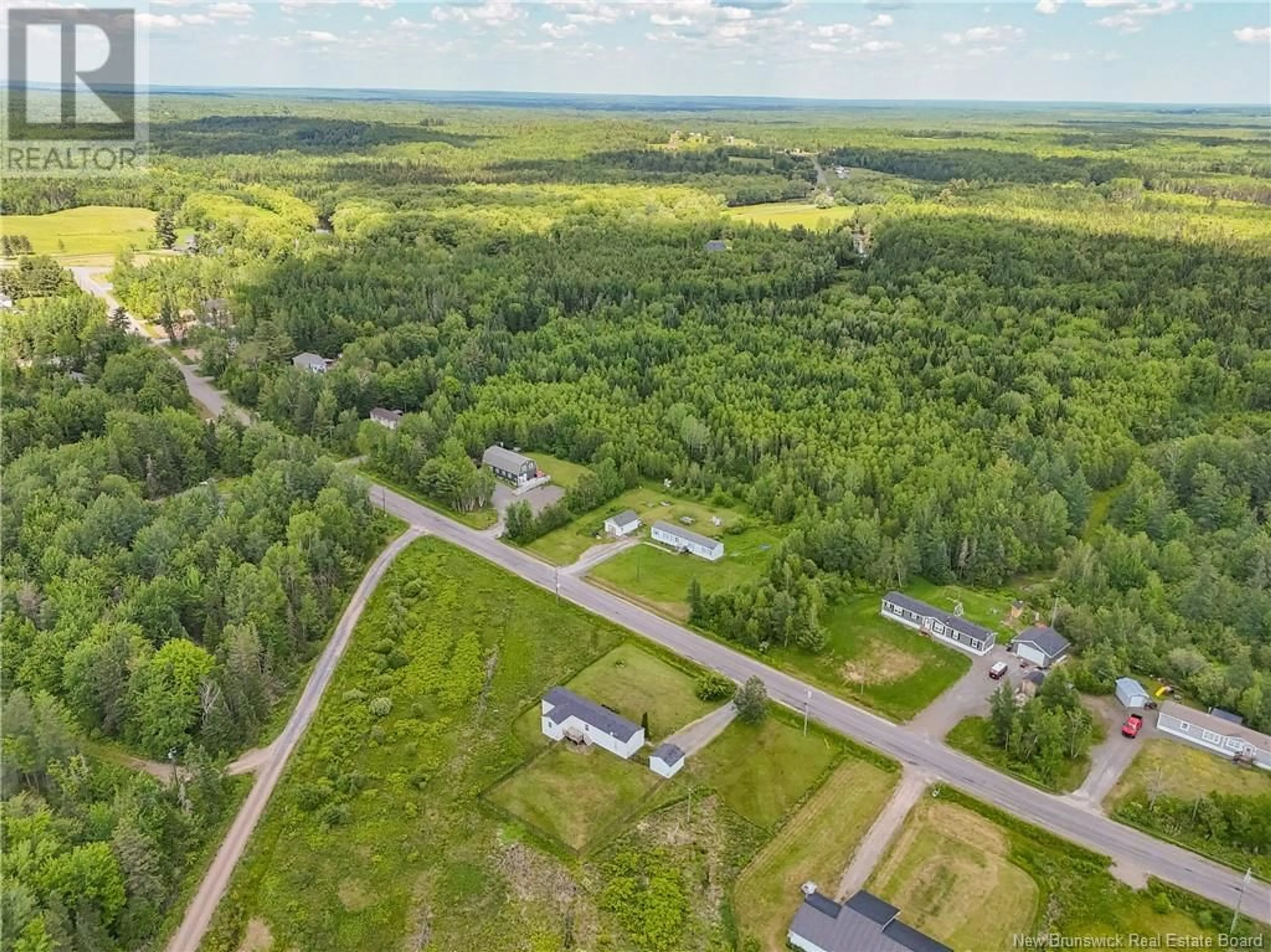 A pic from outside/outdoor area/front of a property/back of a property/a pic from drone, forest/trees view for 46 SUNPOKE ROAD, Rusagonis New Brunswick E3B8Y6