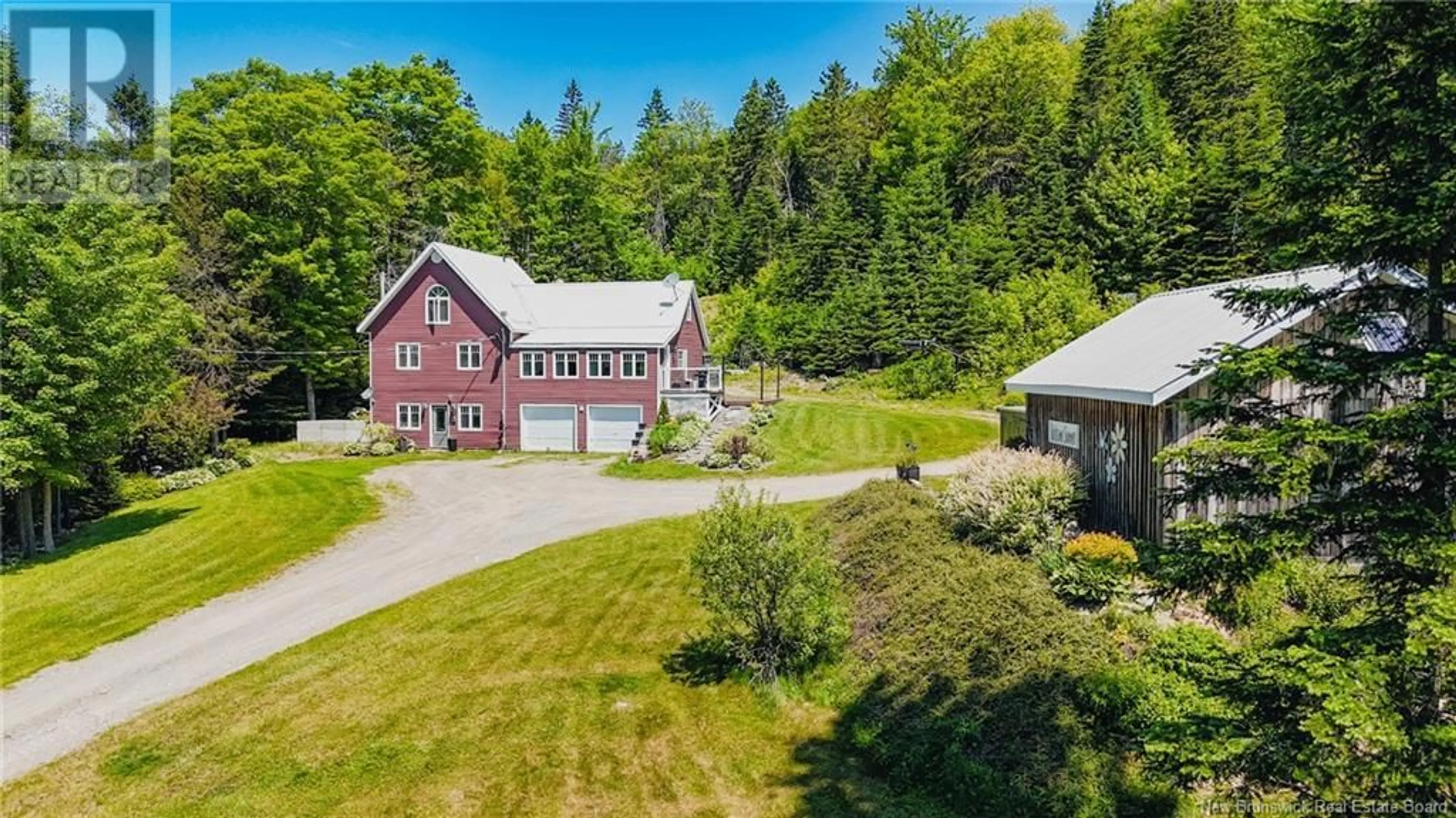 A pic from outside/outdoor area/front of a property/back of a property/a pic from drone, unknown for 534 KENNETH ROAD, Glassville New Brunswick E7L1V3