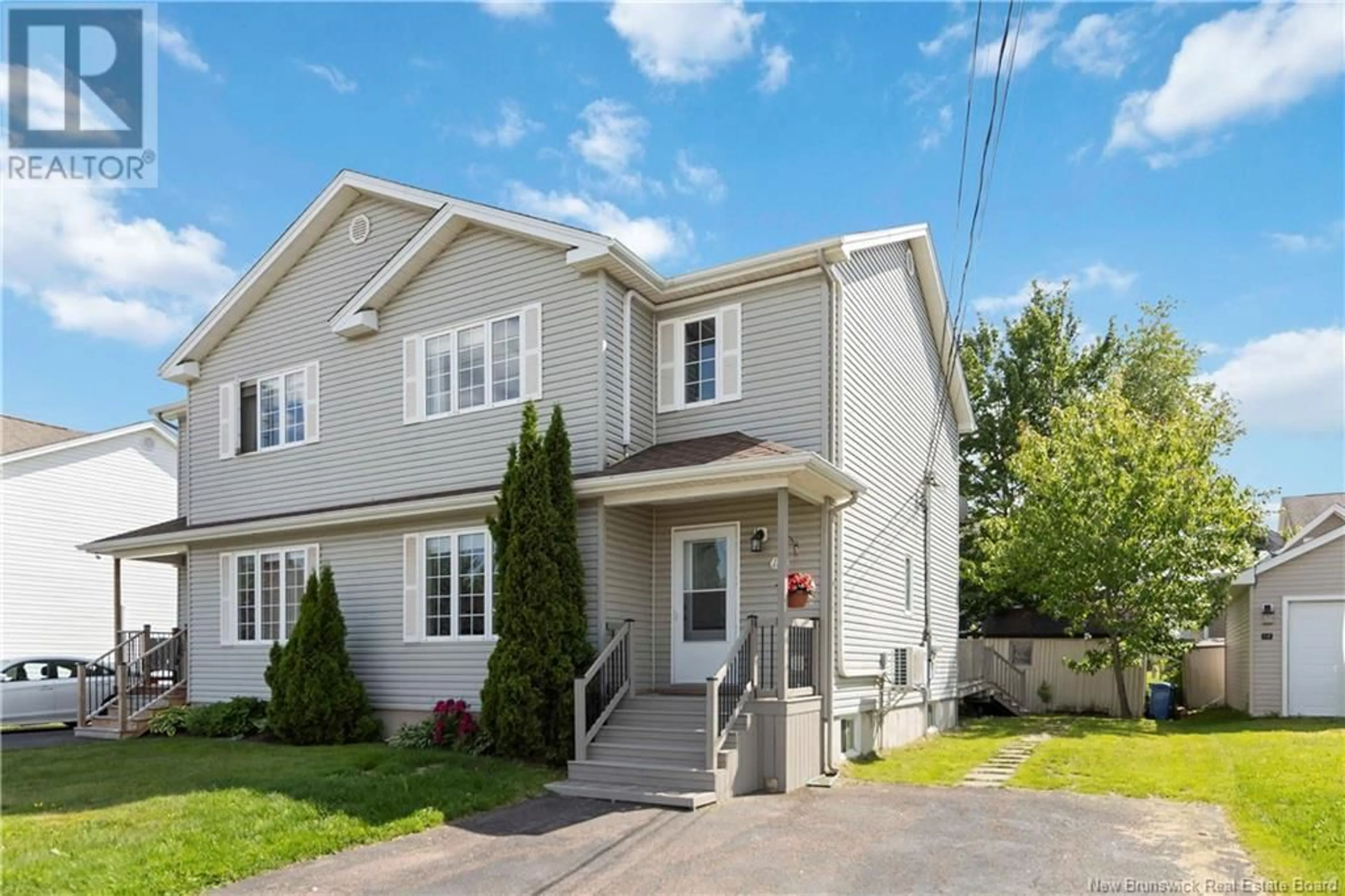 Home with vinyl exterior material, street for 110 RENNICK ROAD, Moncton New Brunswick E1G4X2