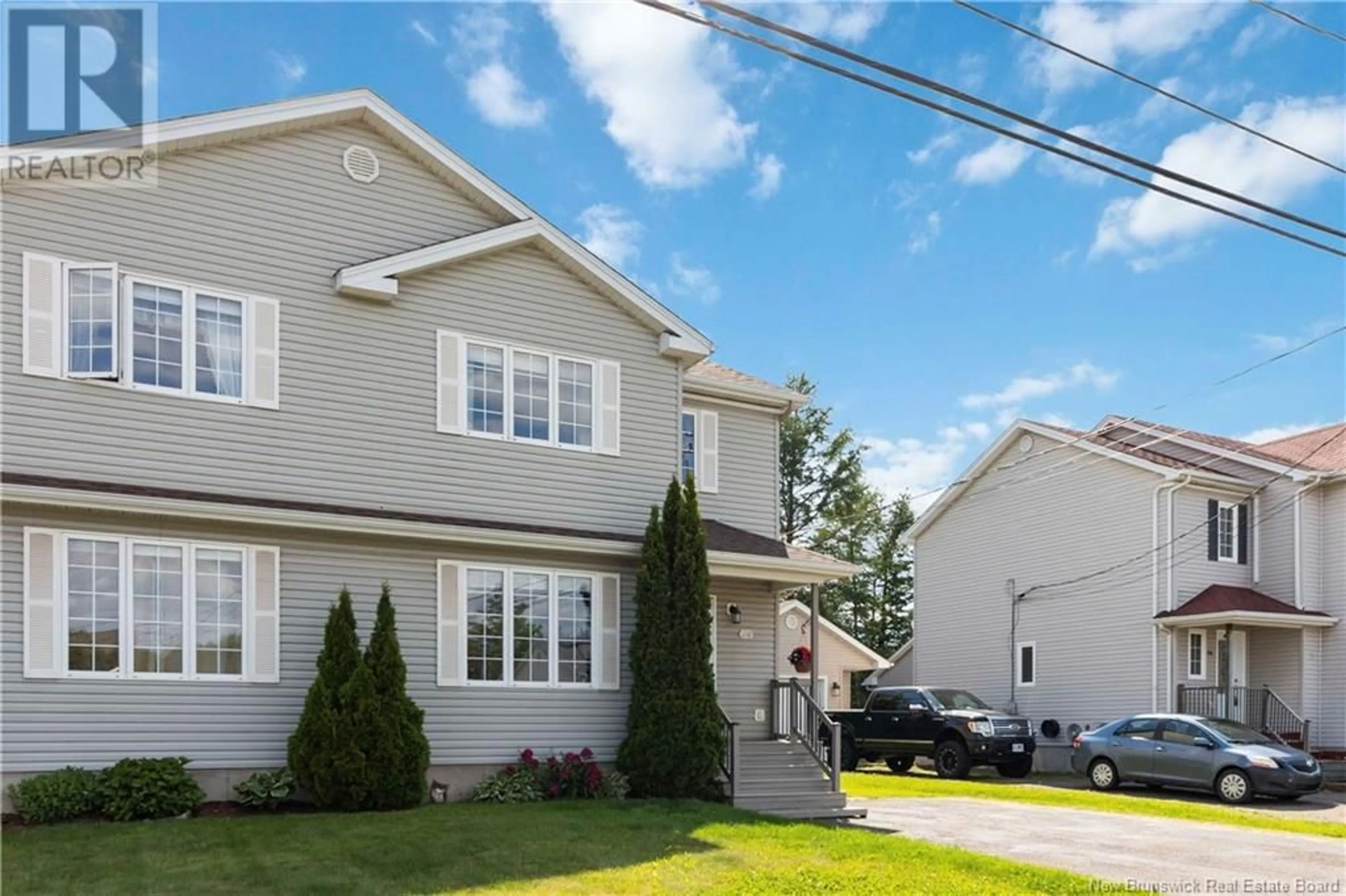 Home with vinyl exterior material, street for 110 RENNICK ROAD, Moncton New Brunswick E1G4X2