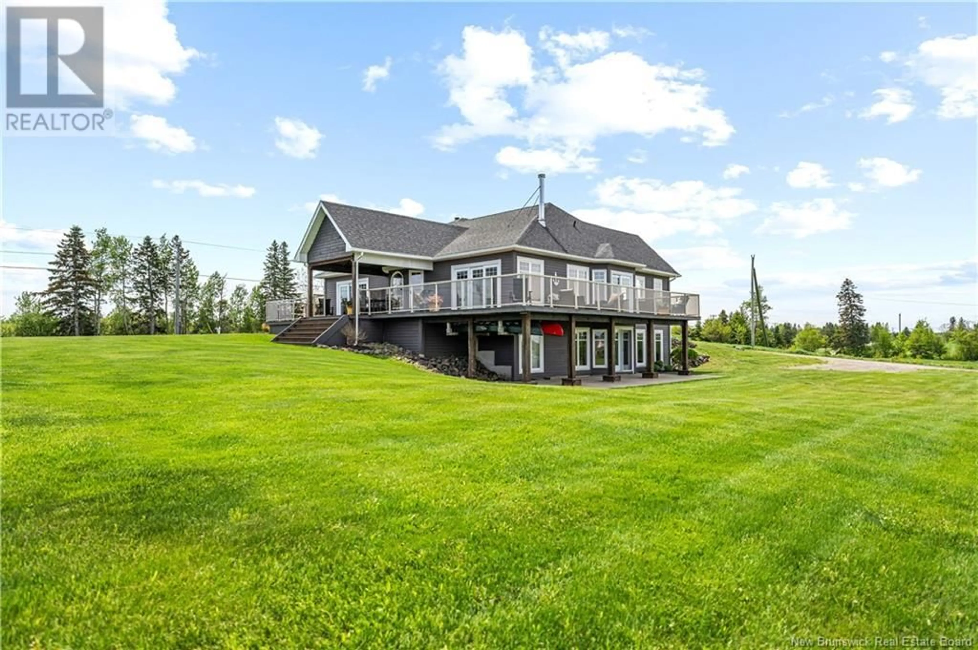 A pic from outside/outdoor area/front of a property/back of a property/a pic from drone, water/lake/river/ocean view for 8 ISLAND VIEW LANE, Mundleville New Brunswick E4T0B1